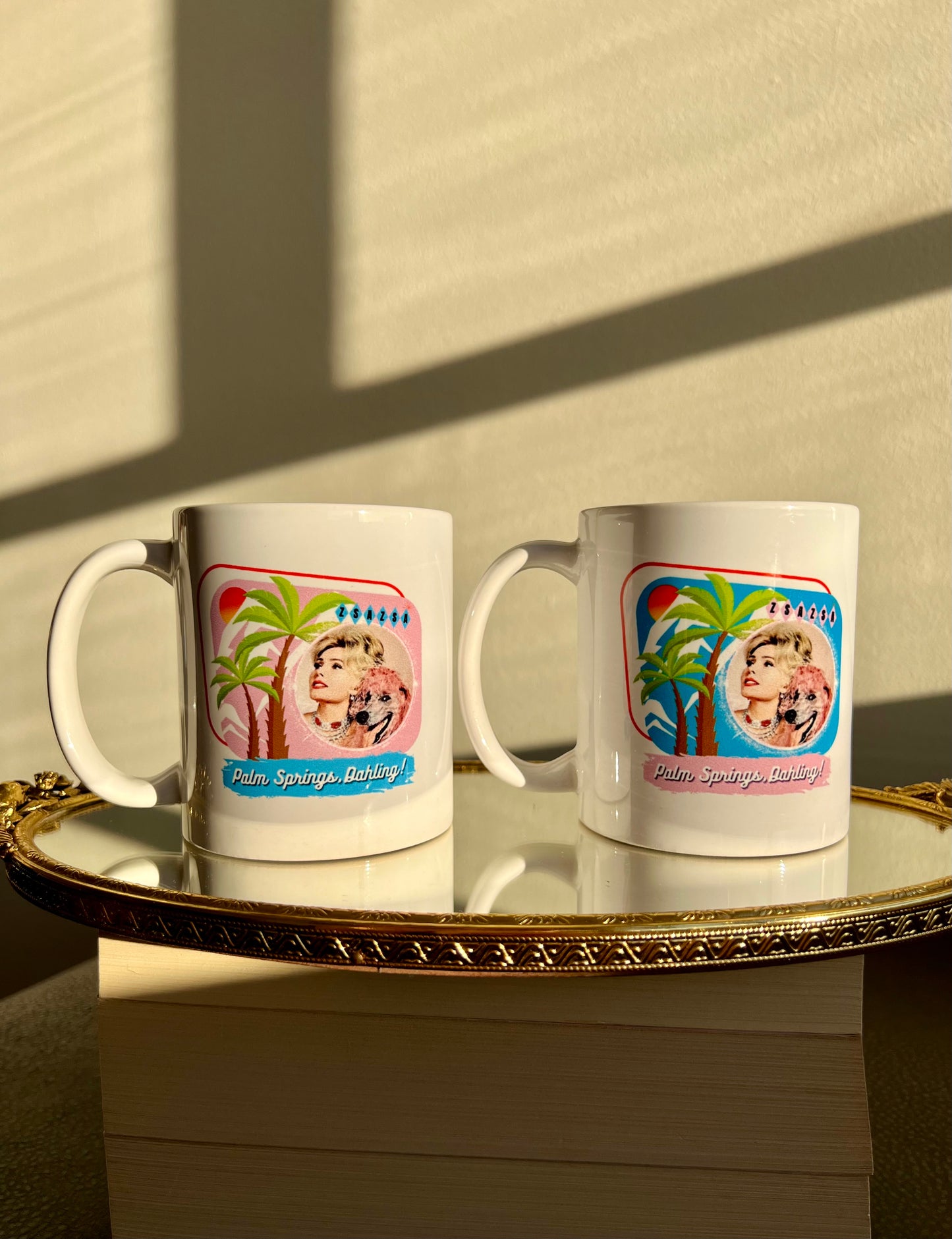 Zsa Zsa Dahling Original Unique New “Palm Springs, Dahling” Mug - Blue