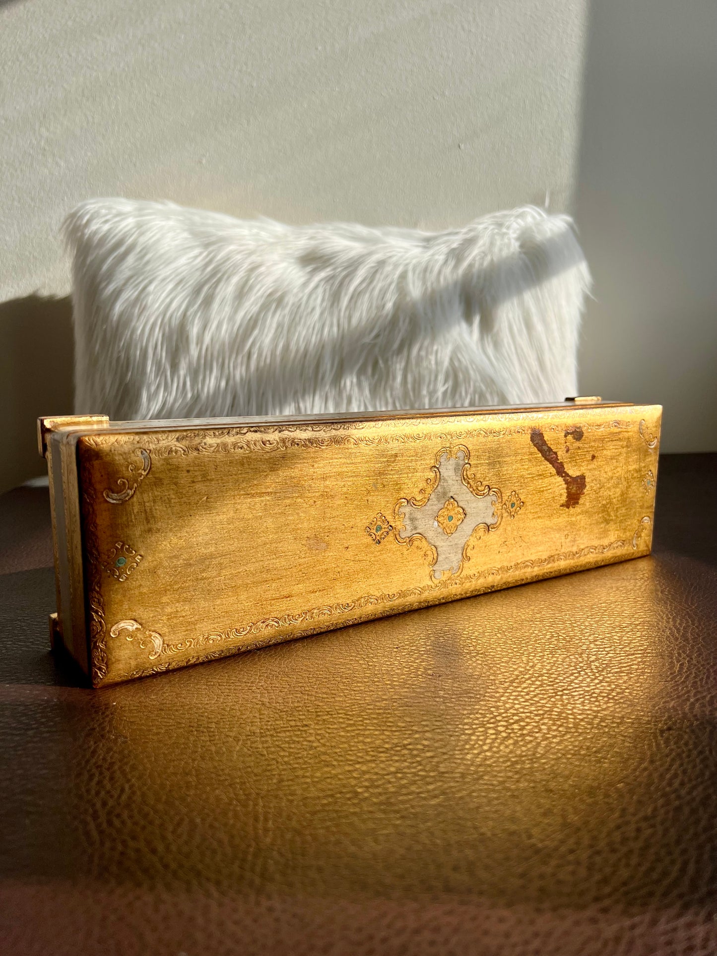 REUGE Sainte Croix Swiss Vintage Wooden Big Florentine Music Box, Numbered - It Plays the Song “Lullaby” by Wolfgang Amadeus Mozart