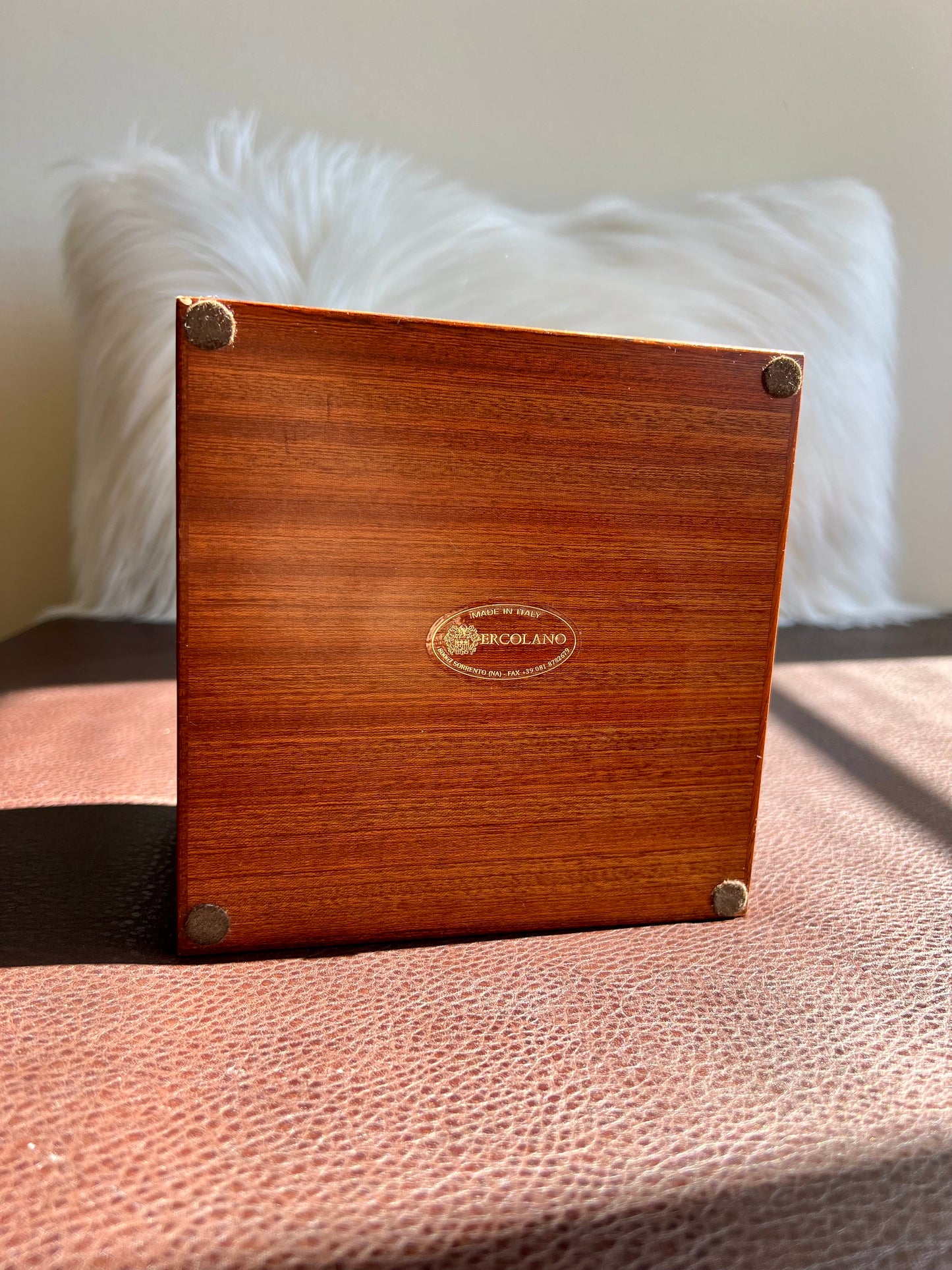 Italian Upscale Vintage Walnut Jewelry Box or Watch Holder by Ercolano