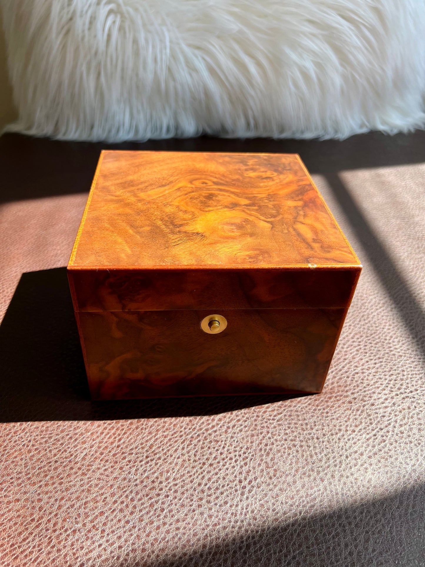 Italian Upscale Vintage Walnut Jewelry Box or Watch Holder by Ercolano