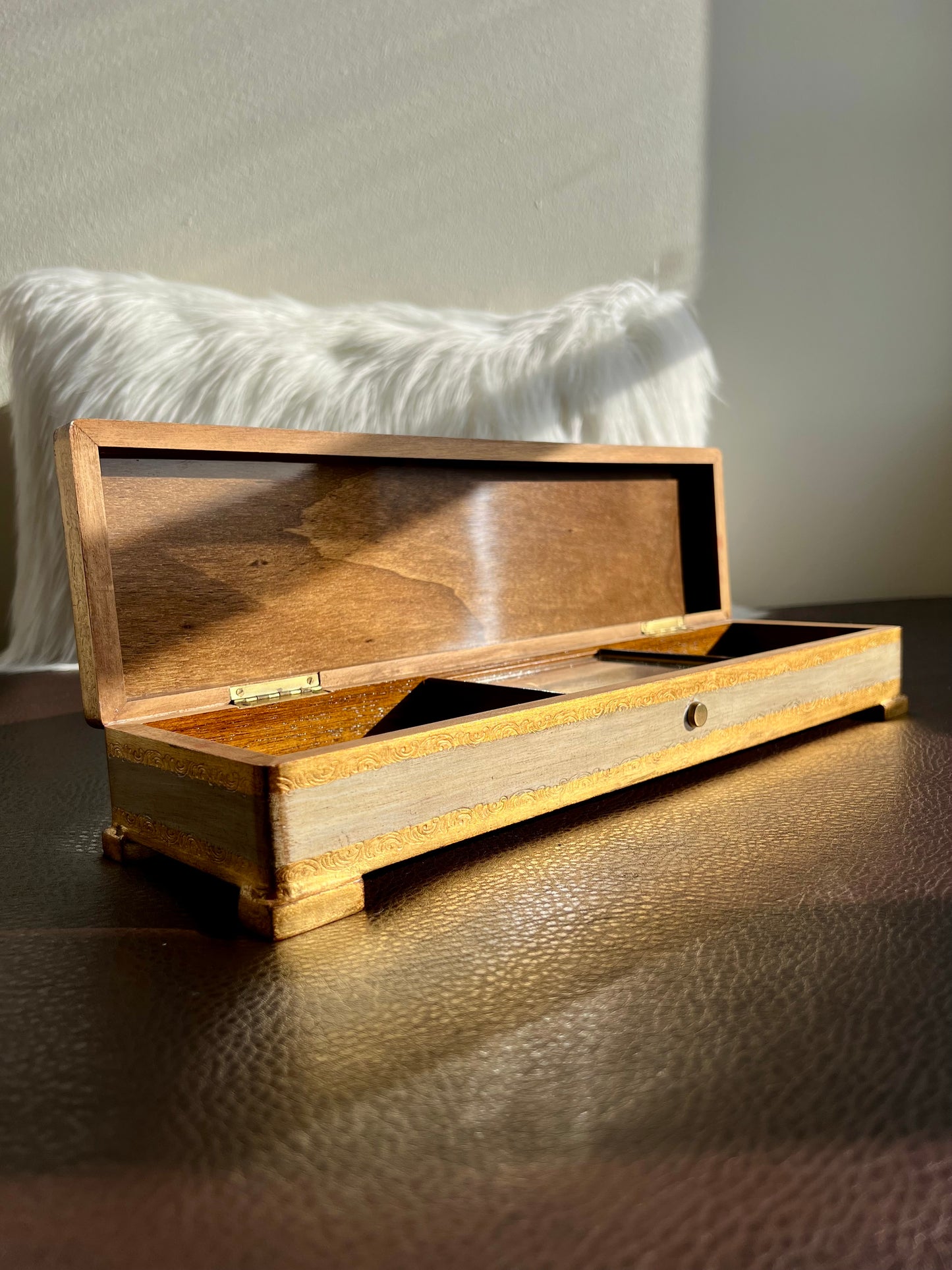 REUGE Sainte Croix Swiss Vintage Wooden Big Florentine Music Box, Numbered - It Plays the Song “Lullaby” by Wolfgang Amadeus Mozart