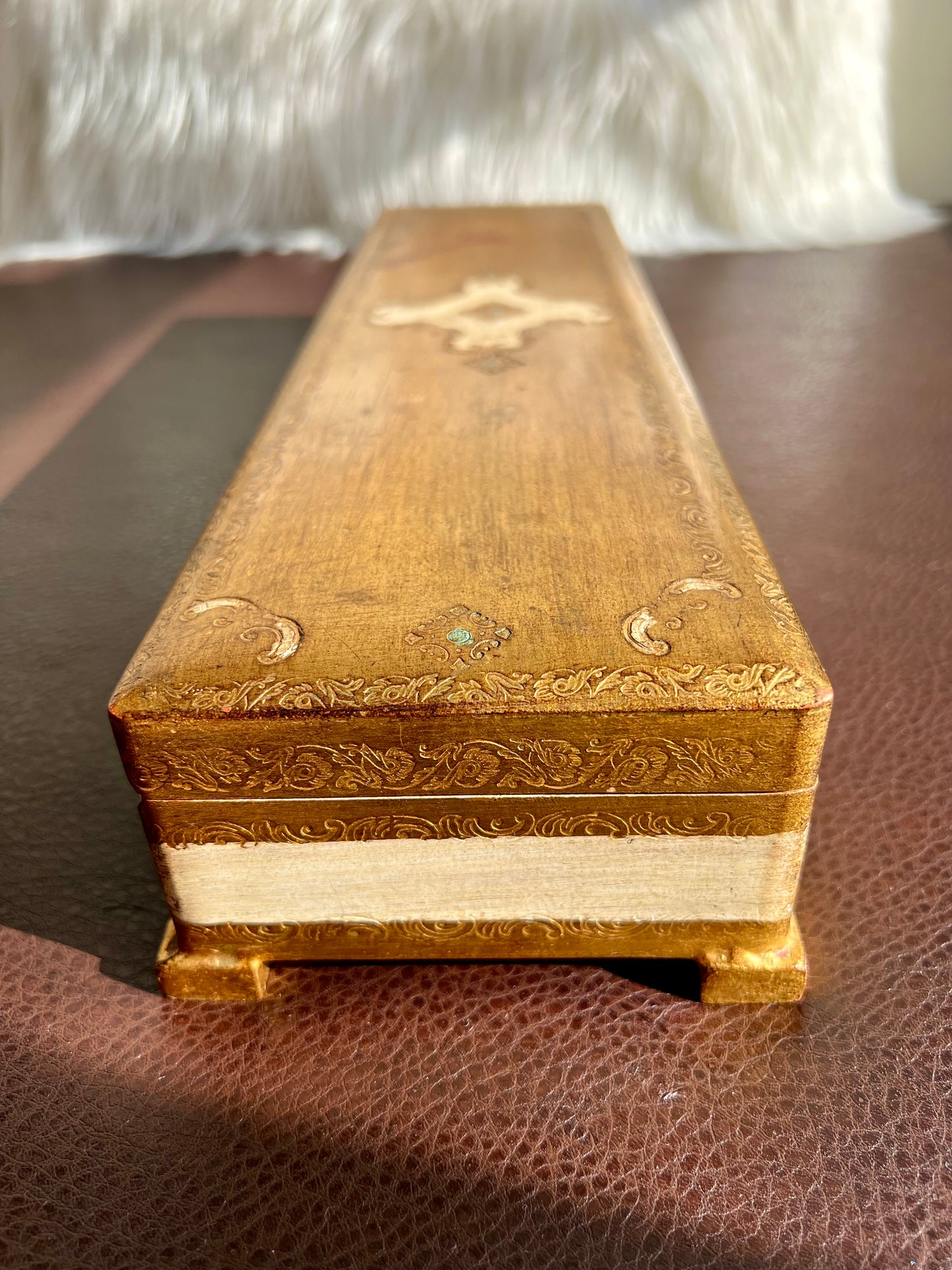 REUGE Sainte Croix Swiss Vintage Wooden Big Florentine Music Box, Numbered - It Plays the Song “Lullaby” by Wolfgang Amadeus Mozart