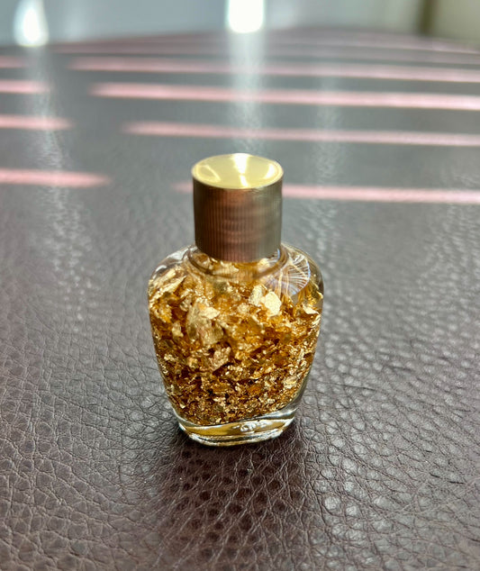 Gold Flakes in Water Vial with Tag Brazilian Authentic