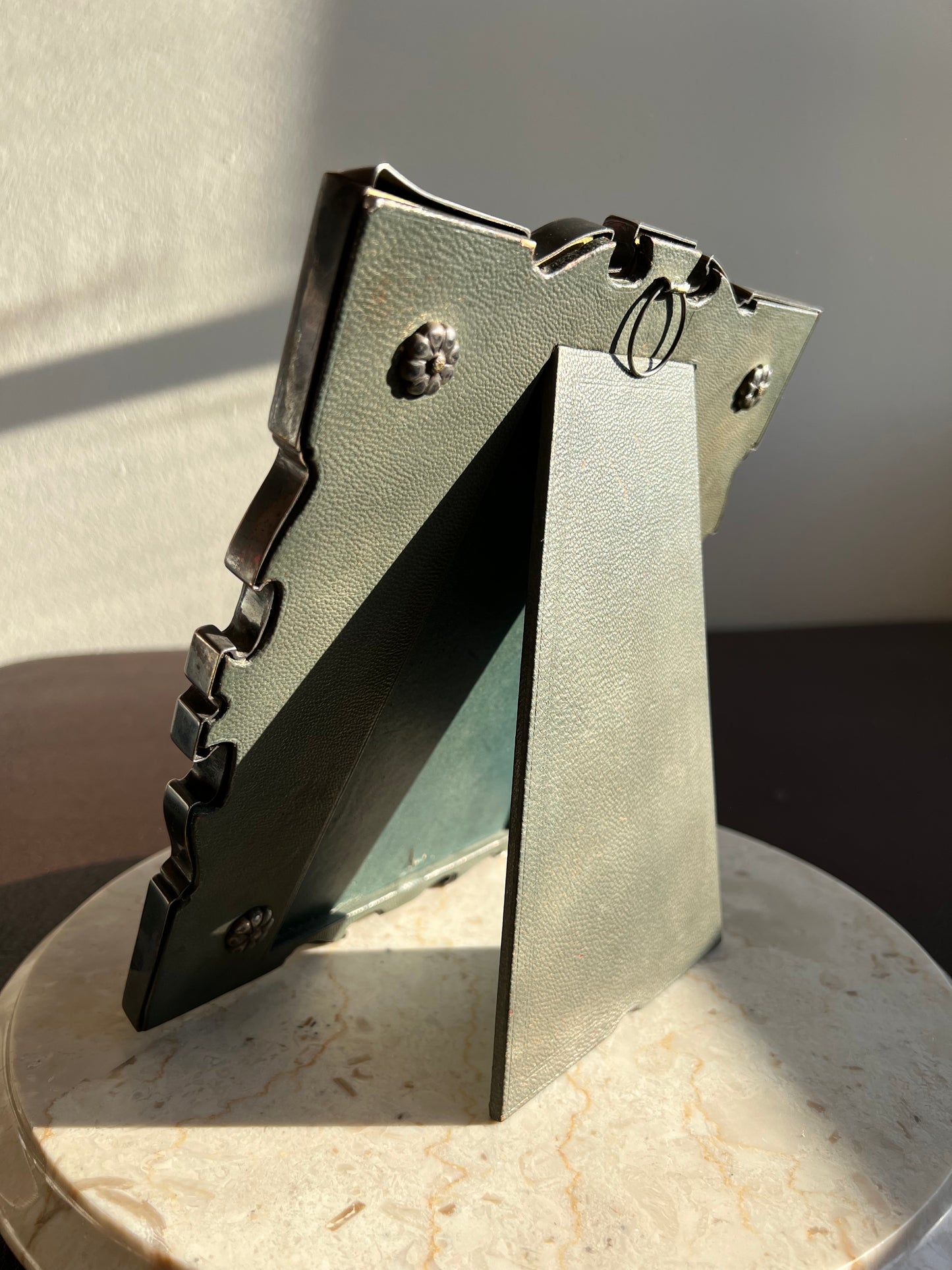 Antique/ Vintage Buccellati Italian Silver 925, Signed & Numbered Unique Photo/ Picture Frame, with Lapis Blue and Malachite Green Gemstones