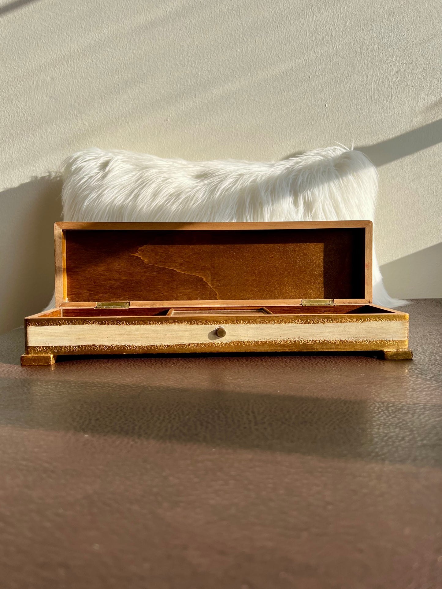 REUGE Sainte Croix Swiss Vintage Wooden Big Florentine Music Box, Numbered - It Plays the Song “Lullaby” by Wolfgang Amadeus Mozart