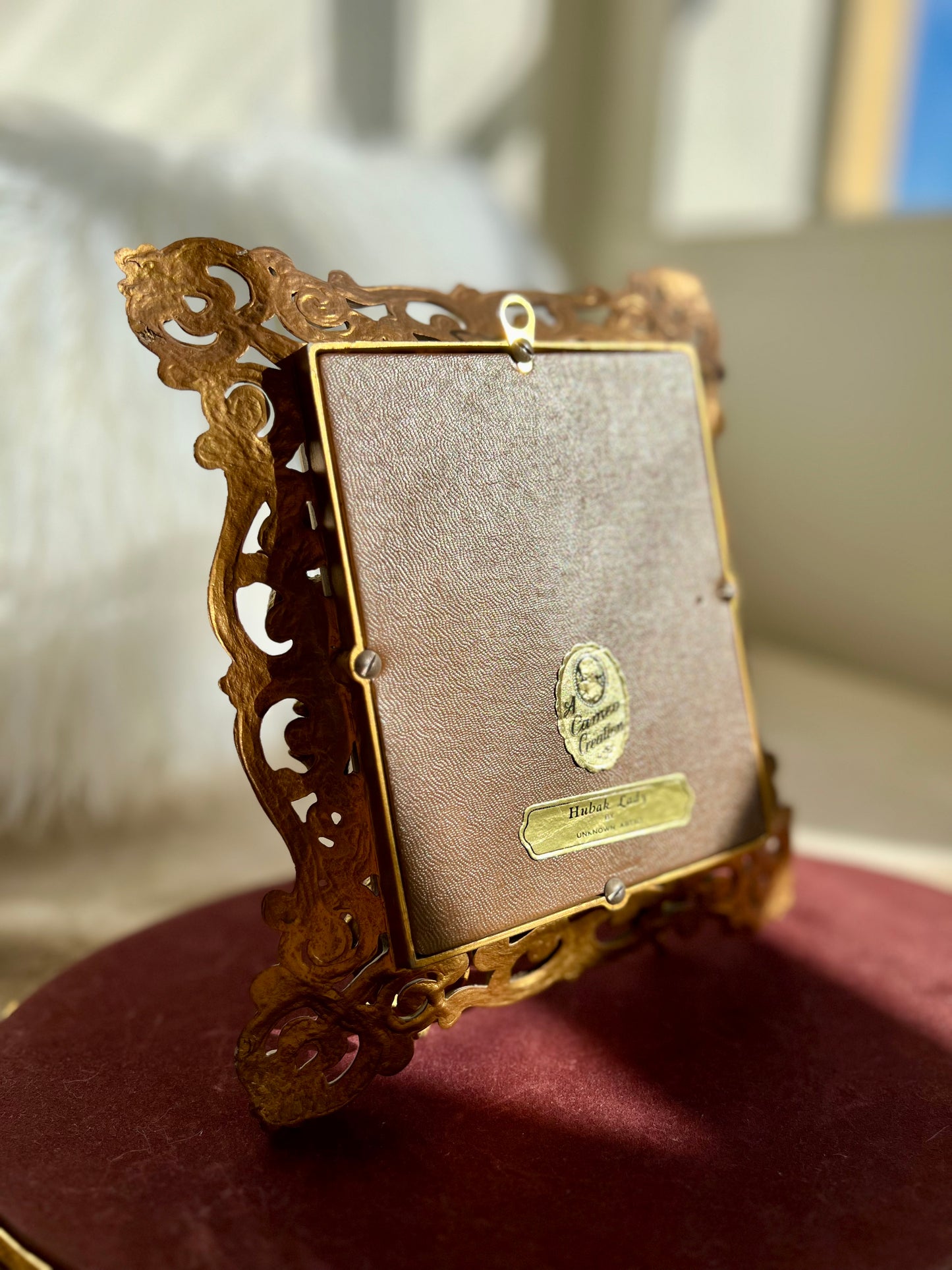 A Cameo Creation Vintage Framed Hubak Lady Girl Portrait by Unknown Artist
