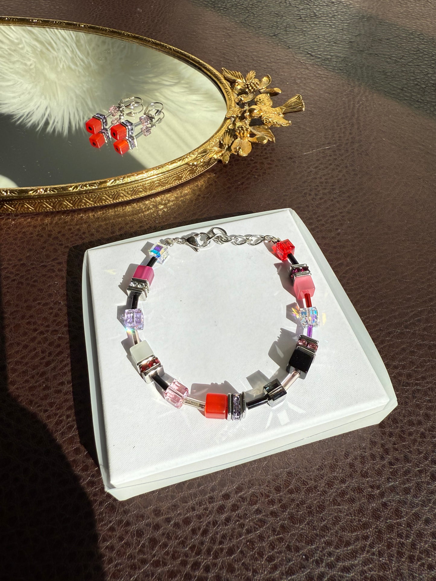 CoEur De Lion Geo Cube Red Bracelet in Original Box
