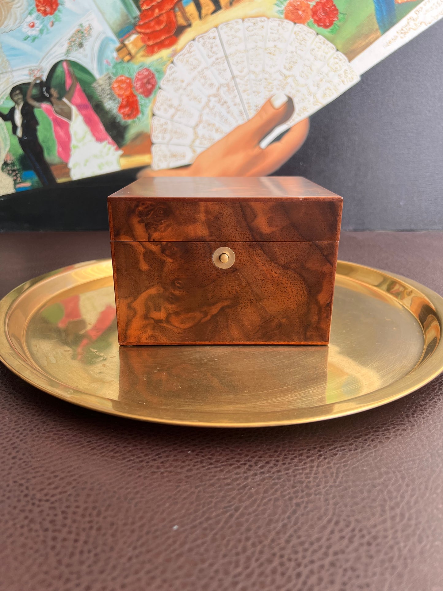 Italian Upscale Vintage Walnut Jewelry Box or Watch Holder by Ercolano