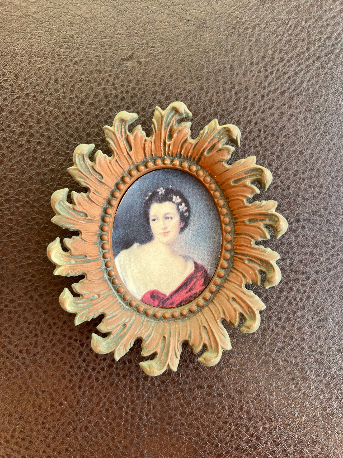 Cameo Creation Vintage Miniature Oval Print Portrait Picture