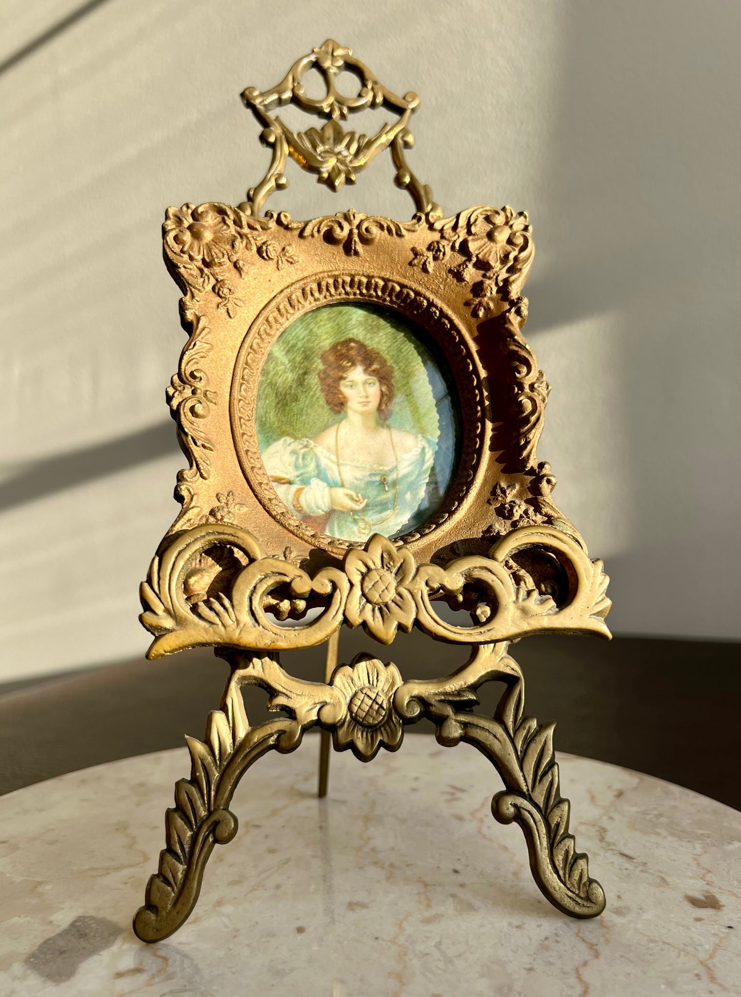 Cameo Creation Hubak Lady Victorian Print Picture Vintage Gilded Framed Ornate Wall Decor