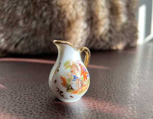 Miniature Vintage Handmade Limoges Porcelain Vase