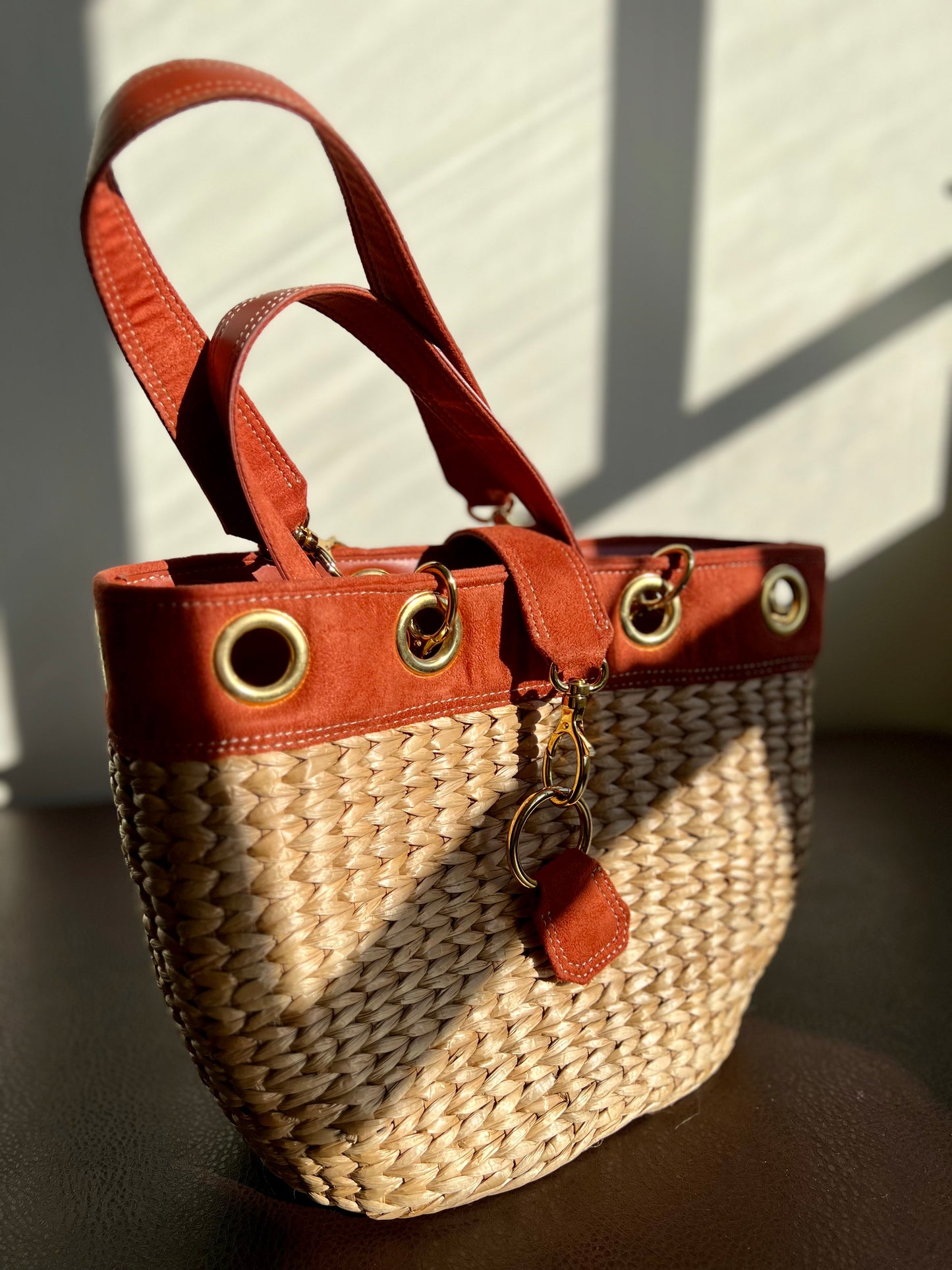 Shoulder Bag by Amanda Smith with Cooper and Gold Straw