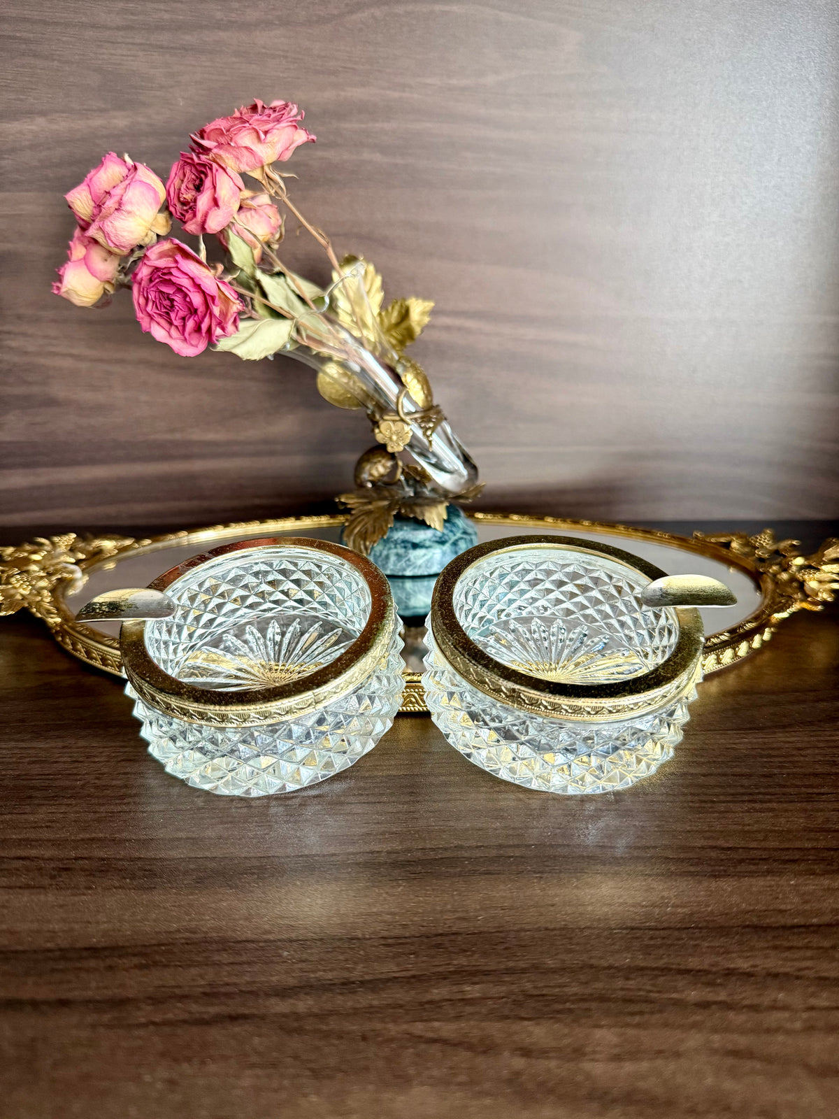 Antique Crystal Cut Glass Empire French Style Ashtrays - This price is only for one item!