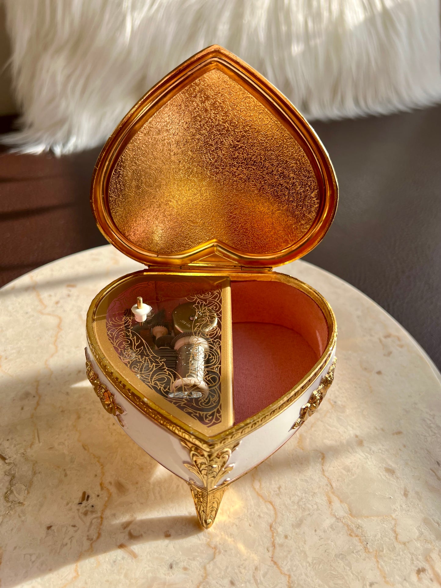 Westland Heart Shape Vintage Music Box - Happy Anniversary Song, Made in Japan - from Hollywood actor Mickey Rooney's estate