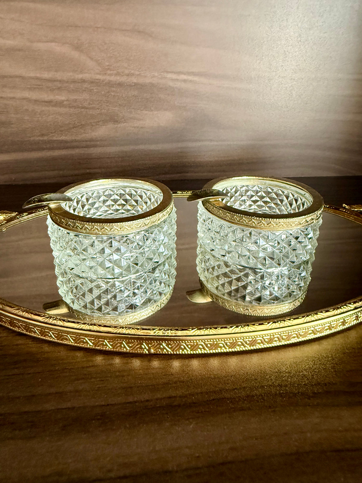 Antique Crystal Cut Glass Empire French Style Ashtrays - This price is only for one item!