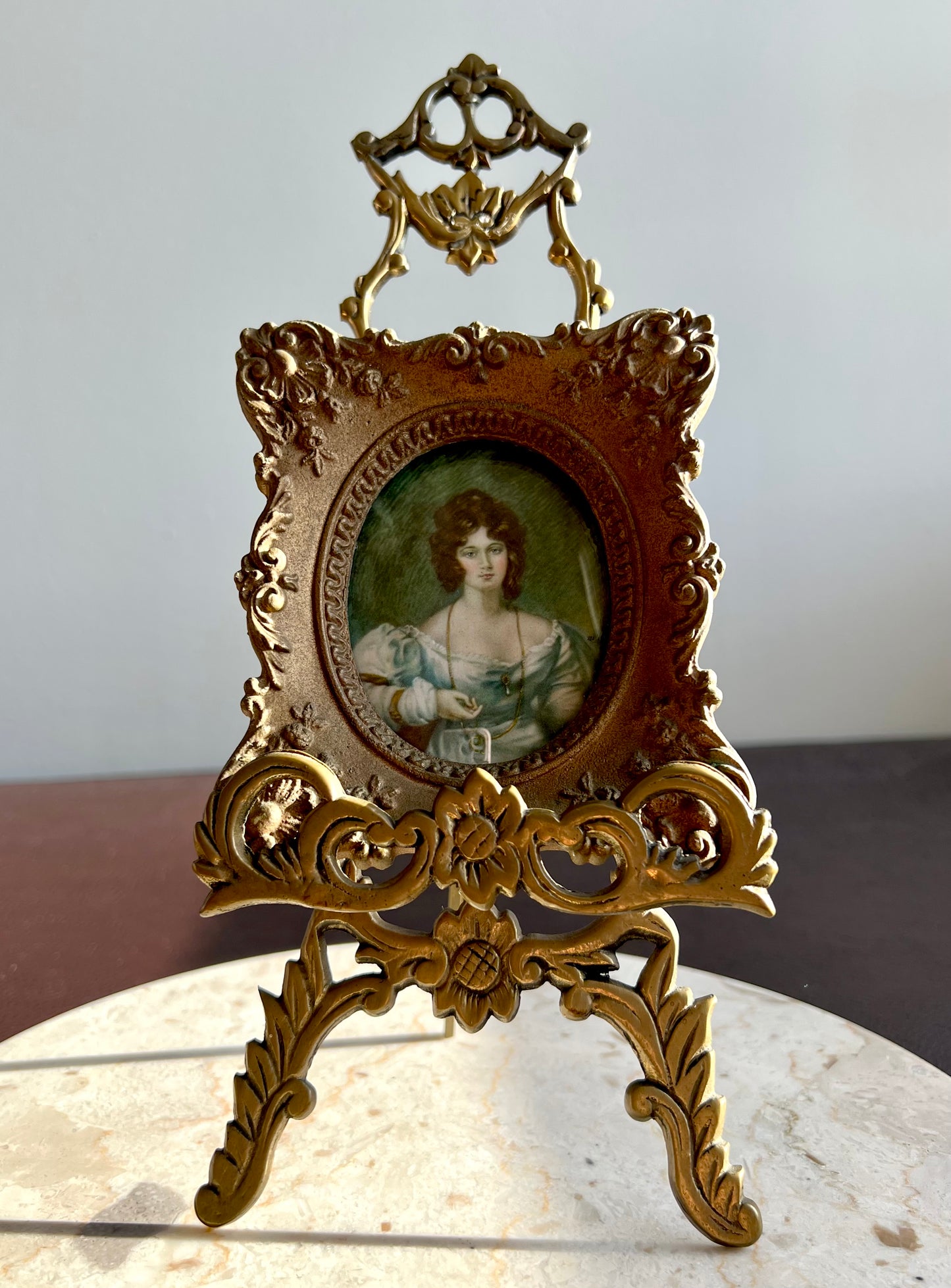 Cameo Creation Hubak Lady Victorian Print Picture Vintage Gilded Framed Ornate Wall Decor