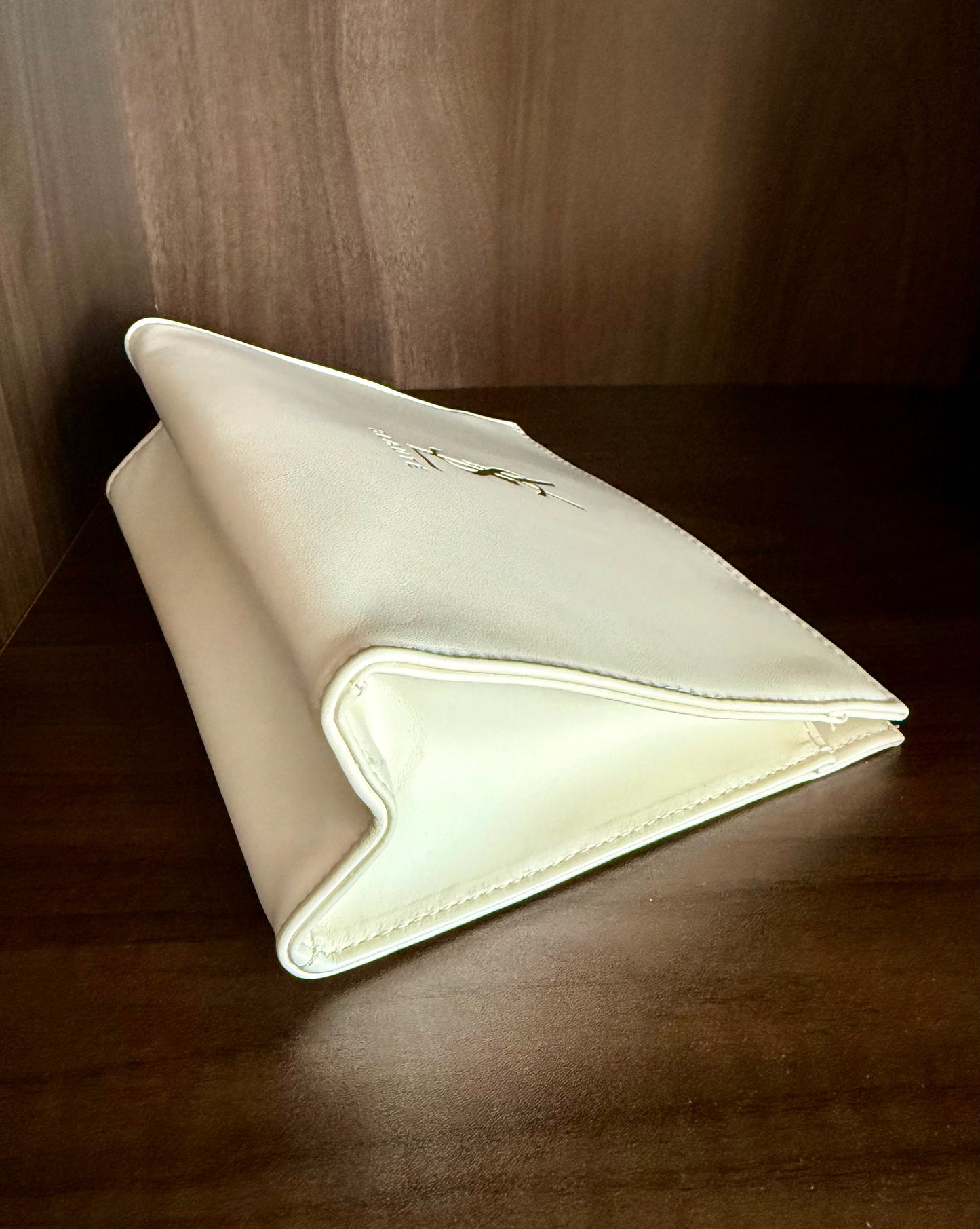 Yves Saint Laurent YSL White Makeup Bag with LIBRE Perfumed Body Balm, New - Never Used
