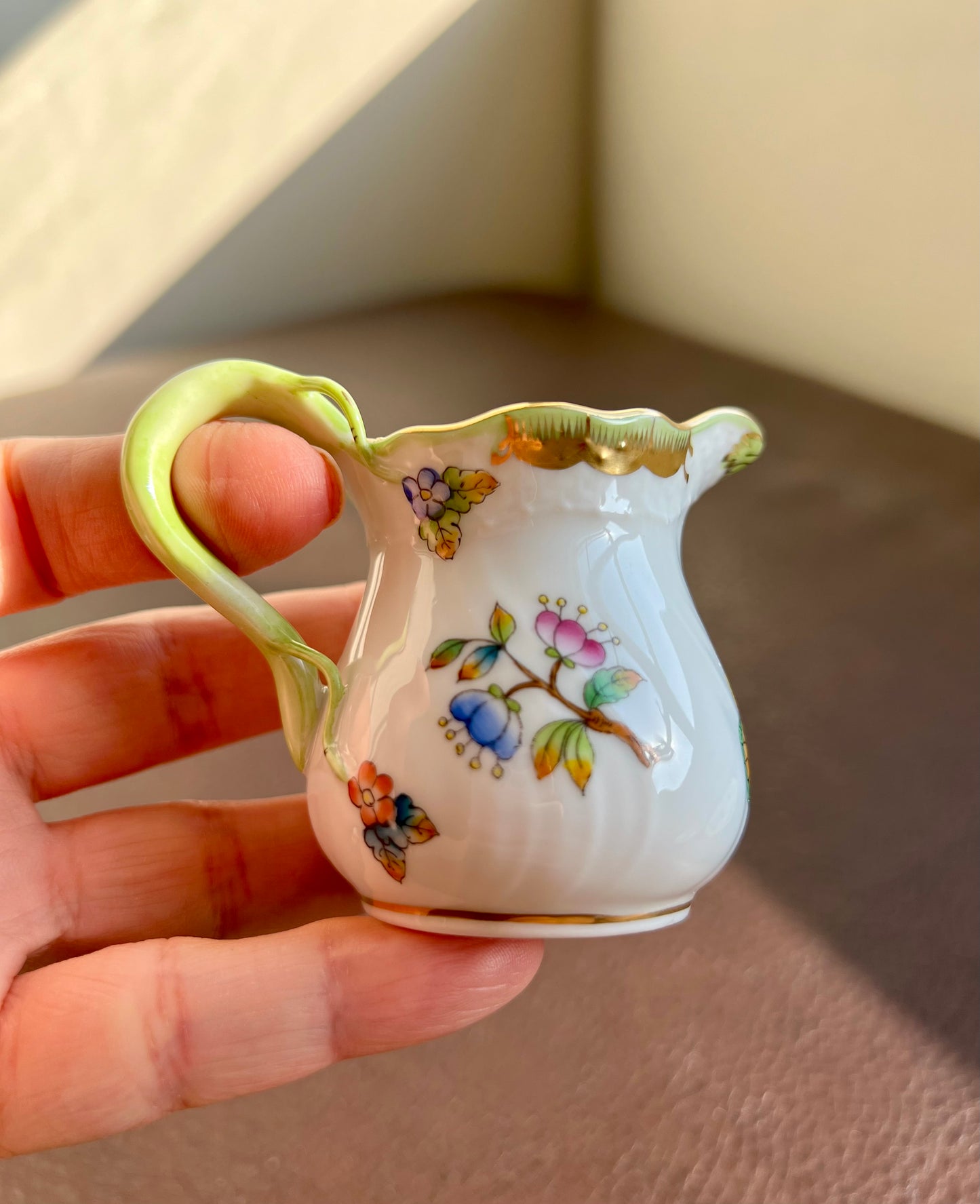 Herend Vintage Queen Victoria Miniature Porcelain Creamer (2 oz)