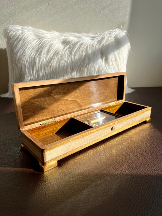 REUGE Sainte Croix Swiss Vintage Wooden Big Florentine Music Box, Numbered - It Plays the Song “Lullaby” by Wolfgang Amadeus Mozart