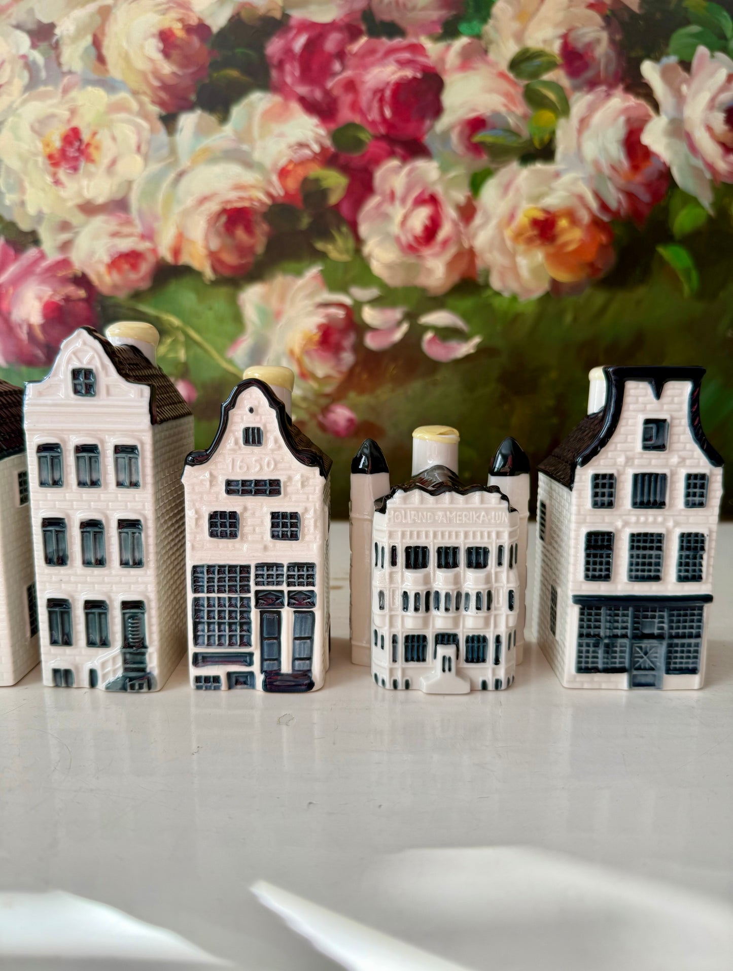 KLM Delft Blue Miniature Vintage Porcelain Dutch Houses - Nr. 12, 20, 23, 52 (2 pc), 55, 58, 97 (2 pc)