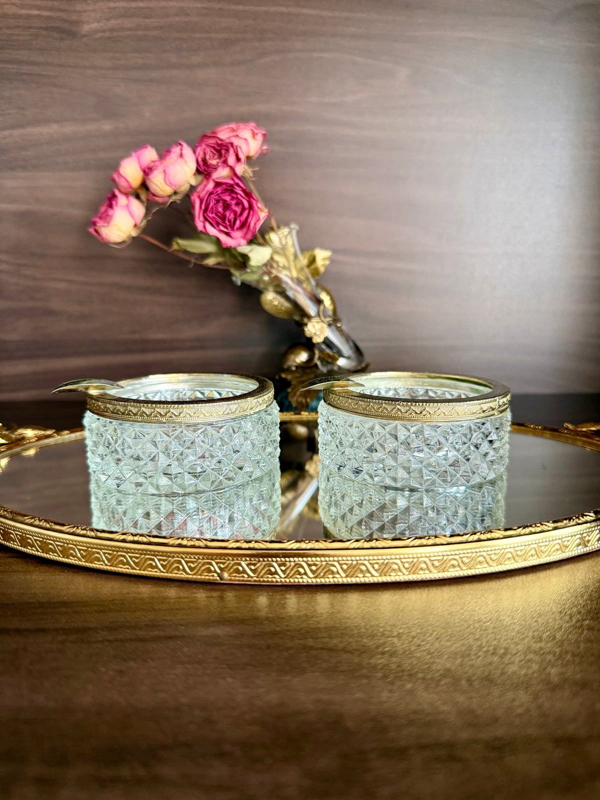 Antique Crystal Cut Glass Empire French Style Ashtrays - This price is only for one item!