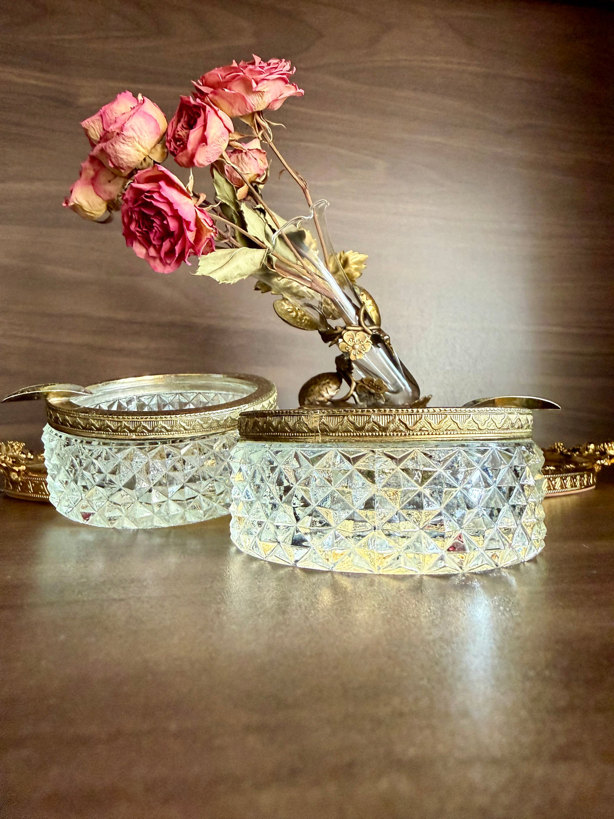Antique Crystal Cut Glass Empire French Style Ashtrays - This price is only for one item!