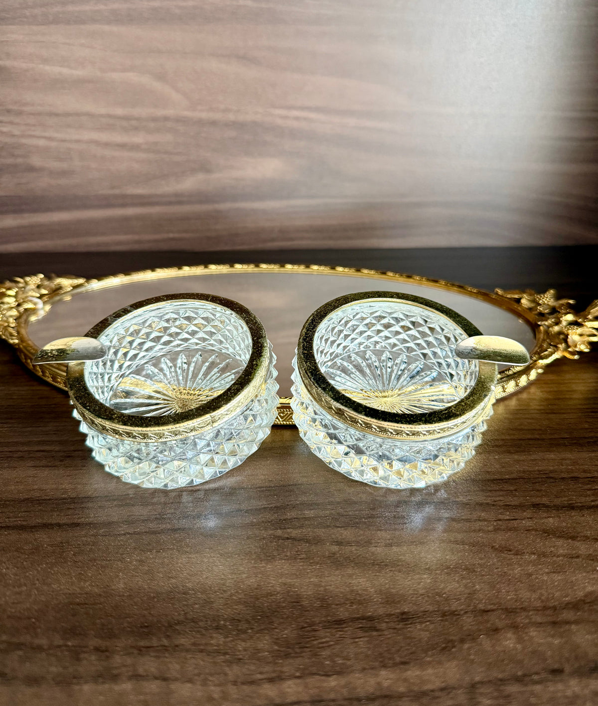 Antique Crystal Cut Glass Empire French Style Ashtrays - This price is only for one item!