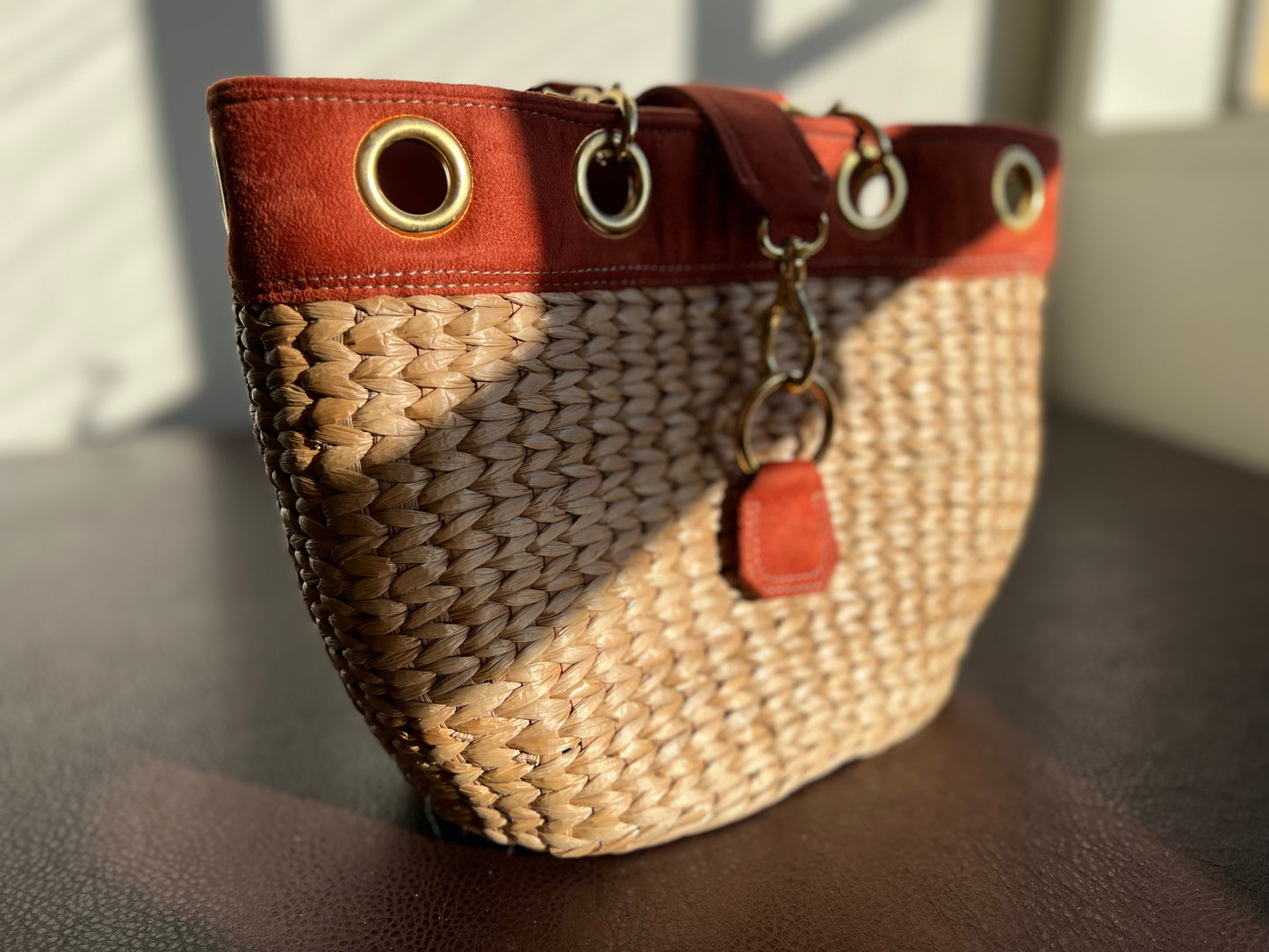 Shoulder Bag by Amanda Smith with Cooper and Gold Straw