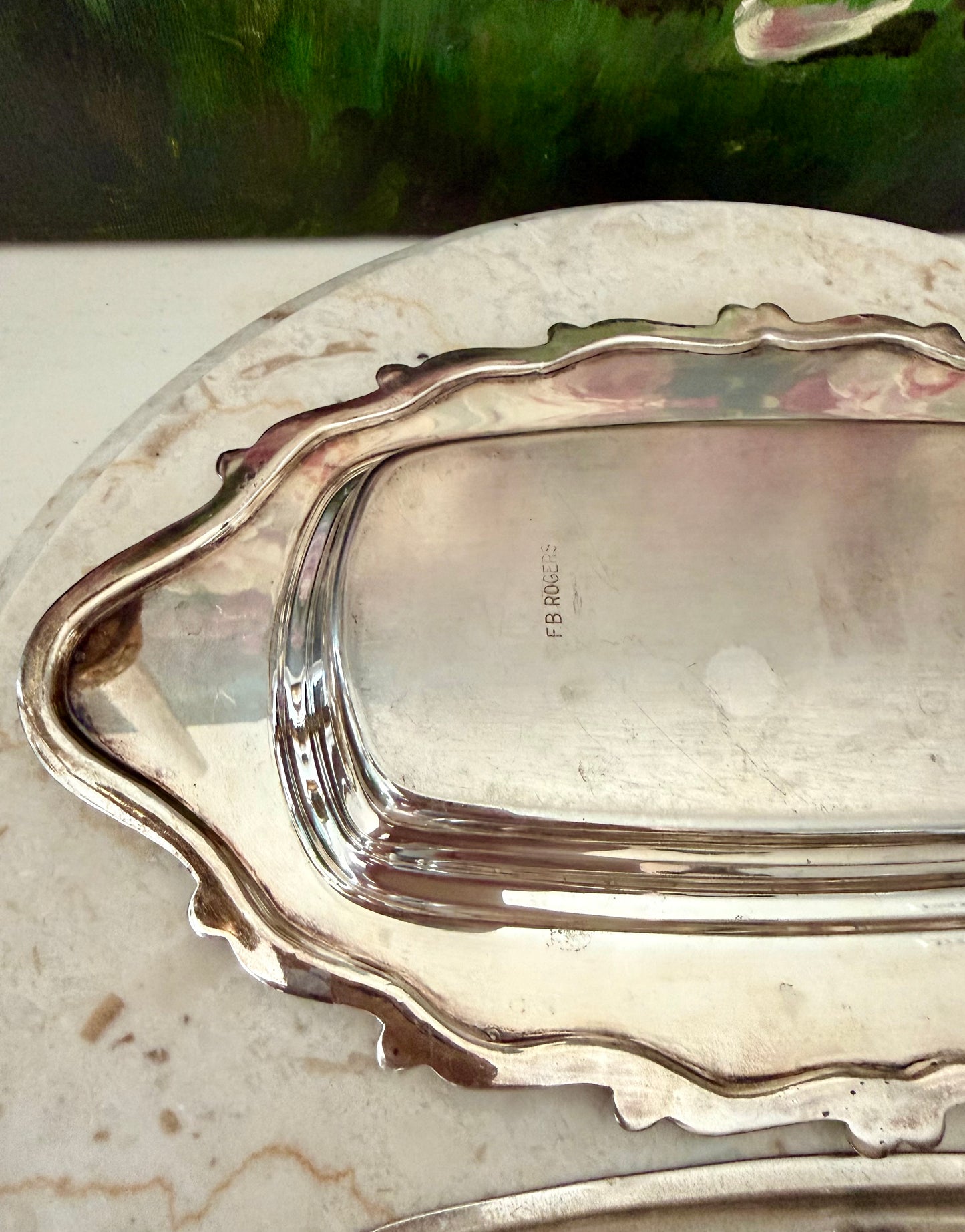 F.B. Rogers Silver Co., Vintage Silver Plate Lidded Butter Dish from the 1960s - Made in USA
