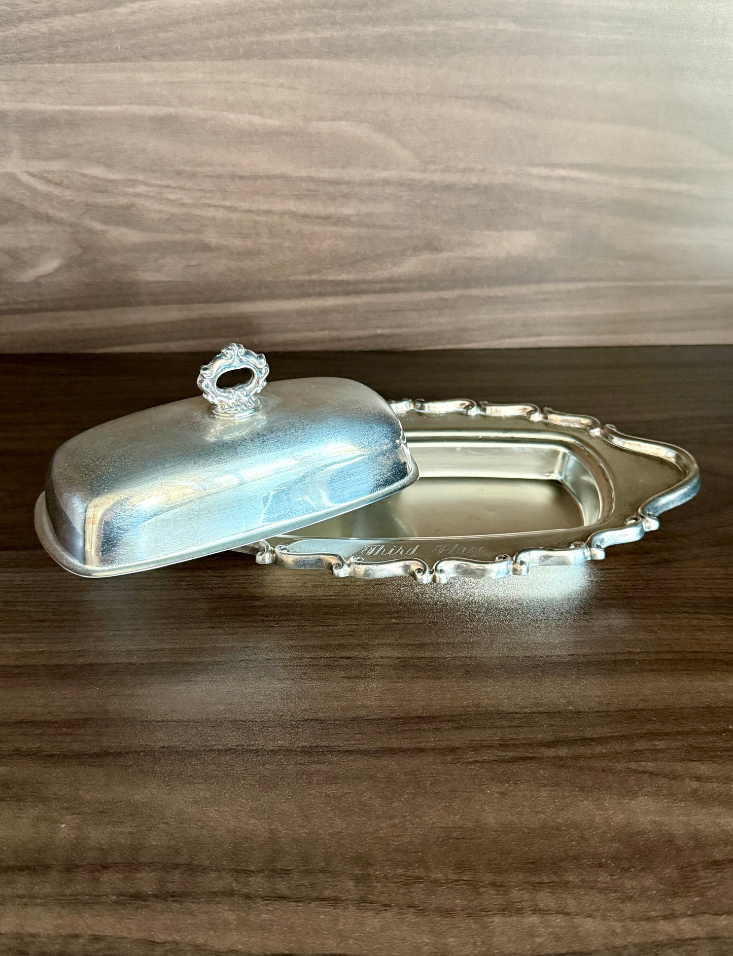 F.B. Rogers Silver Co., Vintage Silver Plate Lidded Butter Dish from the 1960s - Made in USA