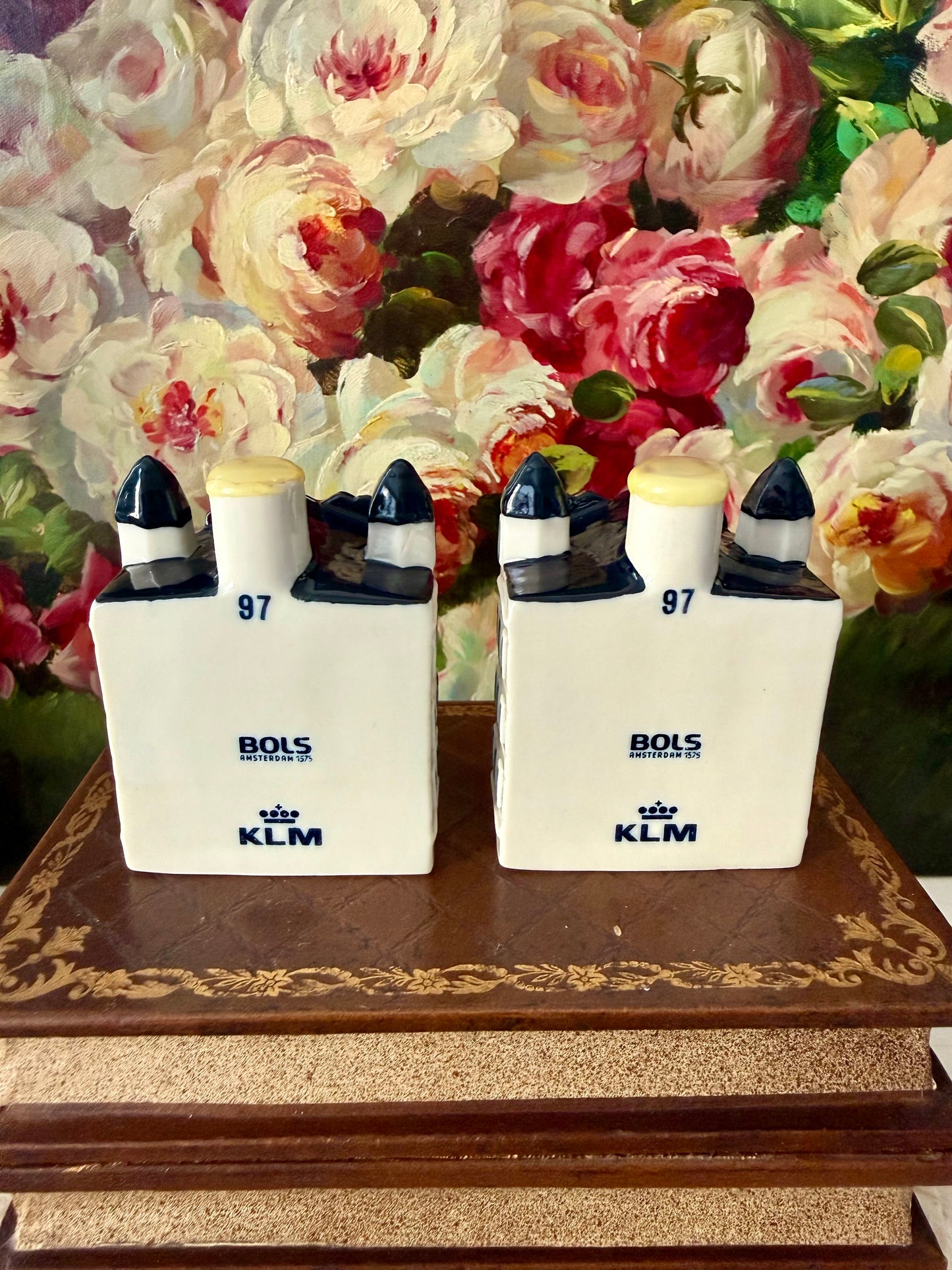 KLM Delft Blue Miniature Vintage Porcelain Dutch Houses - Nr. #97 (2 pc) - This price is only for one product!