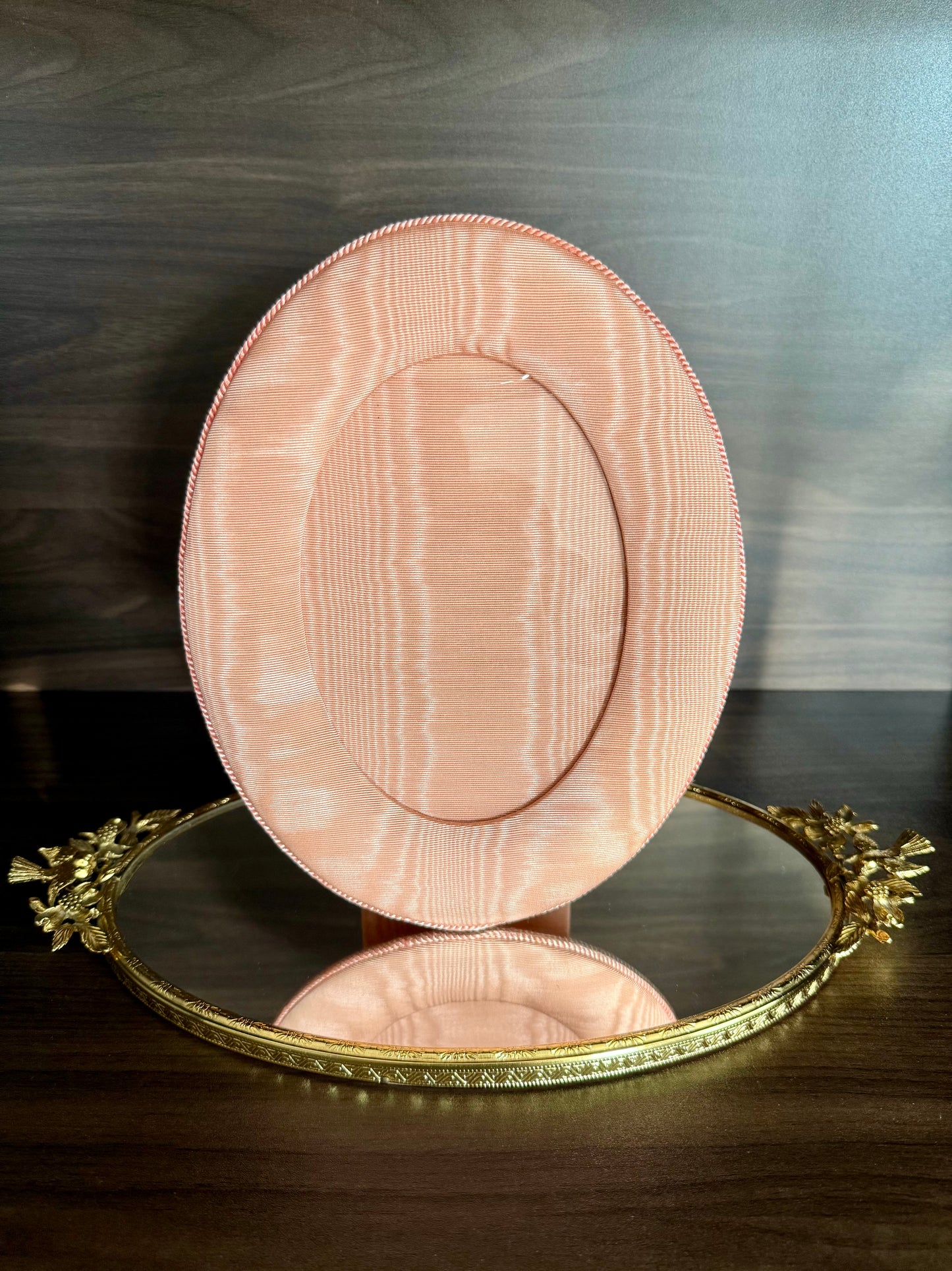 A Pair of Pink Elegant Silk fabric - coated Vintage Photo/ Picture Frames (2 pieces)