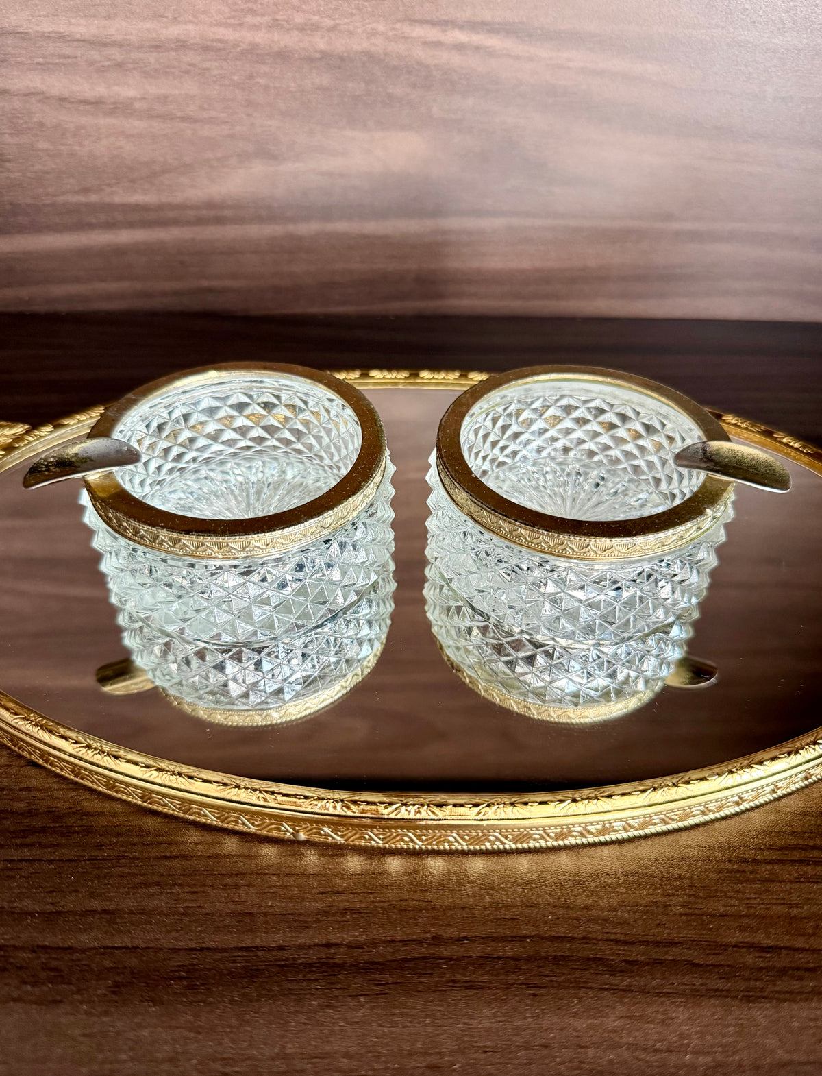 Antique Crystal Cut Glass Empire French Style Ashtrays - This price is only for one item!