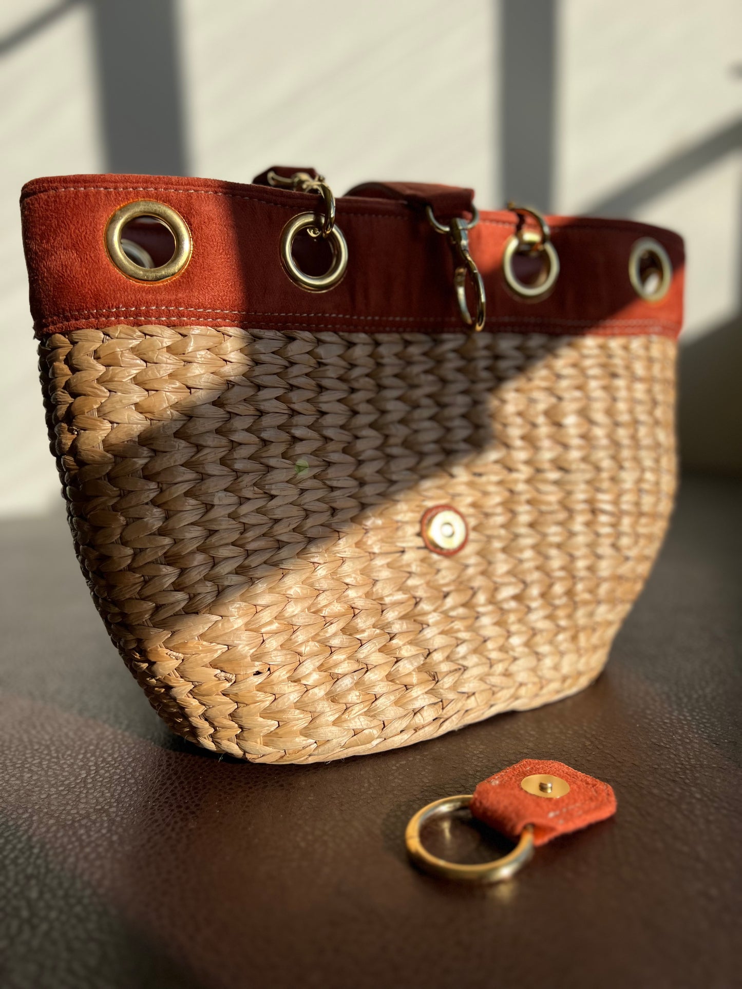 Shoulder Bag by Amanda Smith with Cooper and Gold Straw