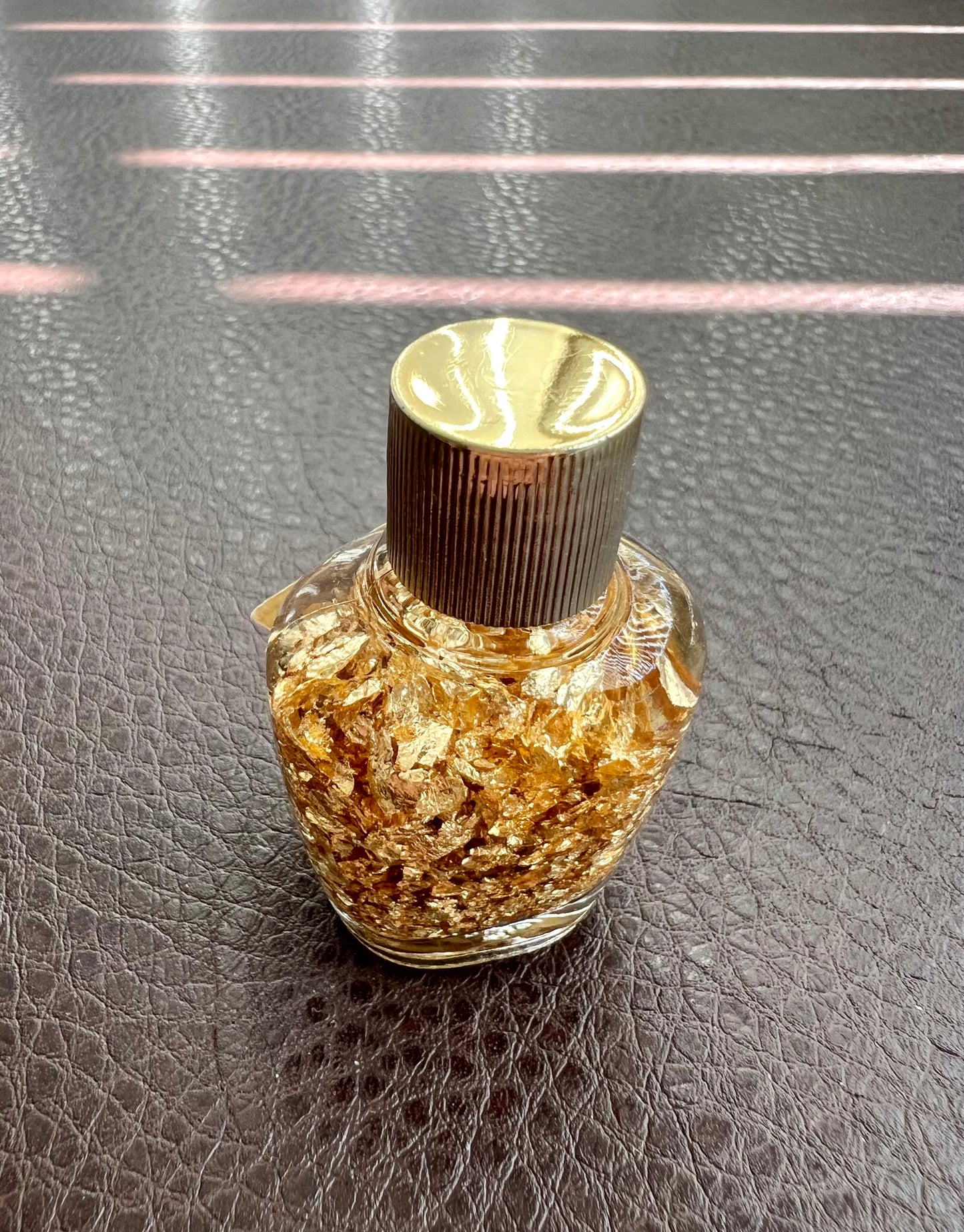 Gold Flake in Water Vial with Tag Brazilian Authentic