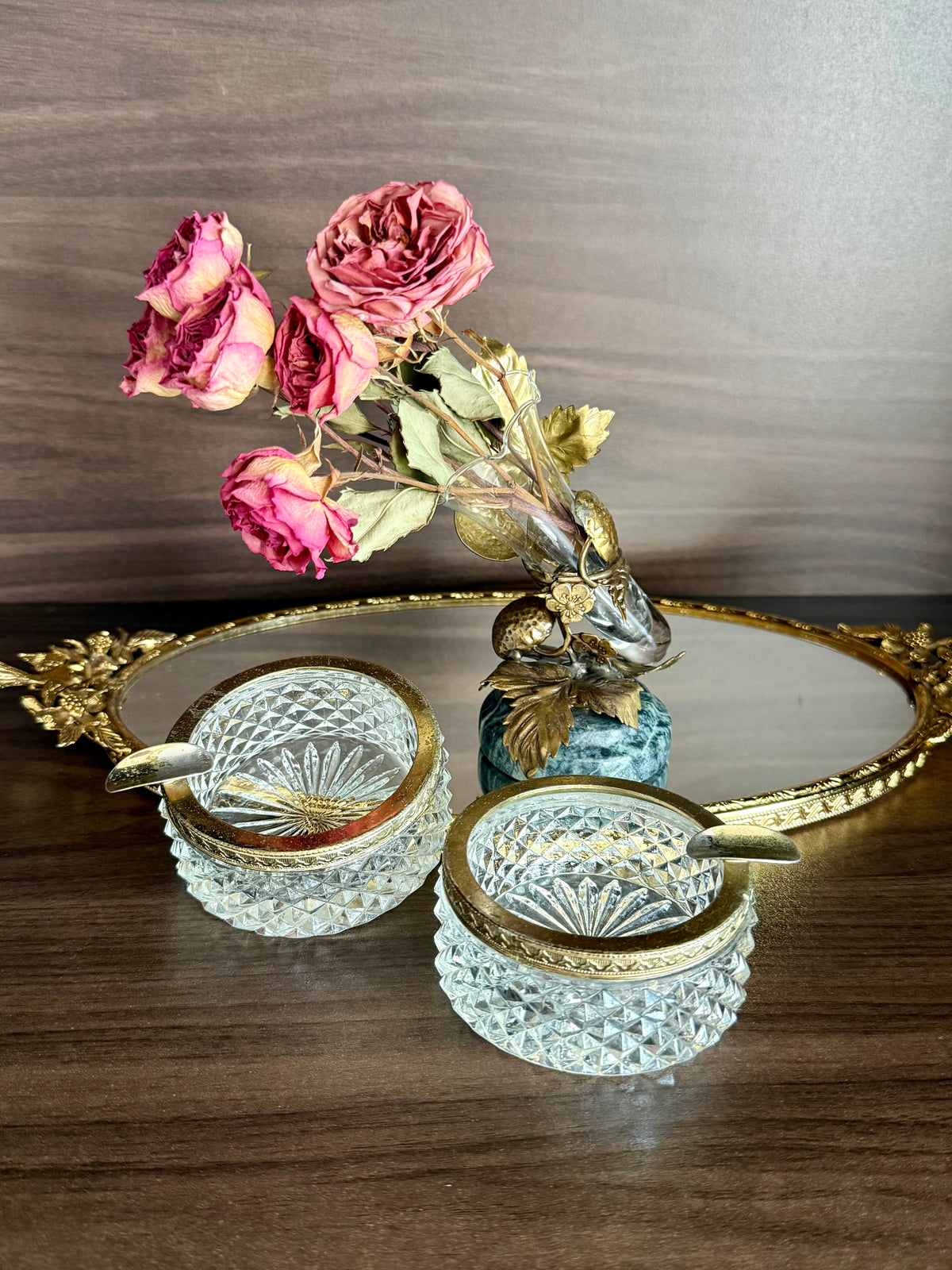 Antique Crystal Cut Glass Empire French Style Ashtrays - This price is only for one item!