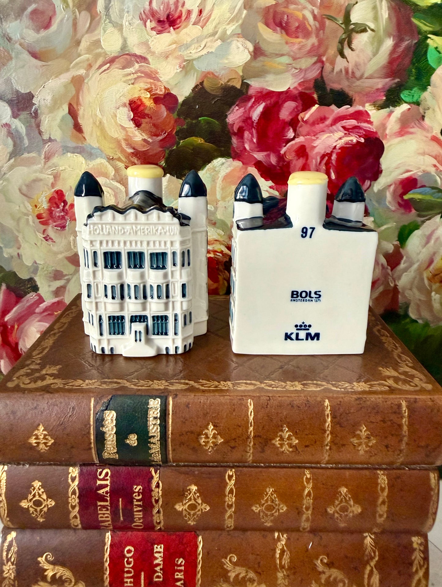 KLM Delft Blue Miniature Vintage Porcelain Dutch Houses - Nr. #97 (2 pc) - This price is only for one product!