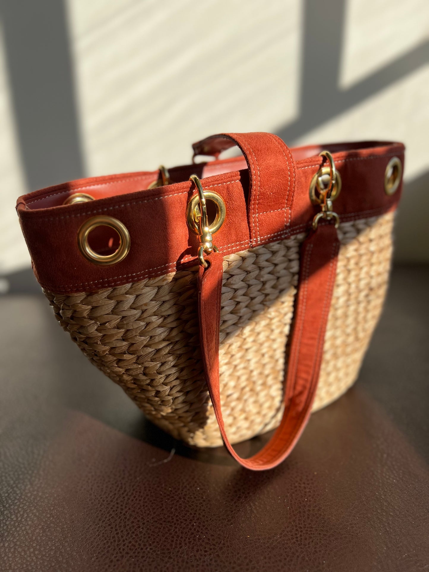 Shoulder Bag by Amanda Smith with Cooper and Gold Straw