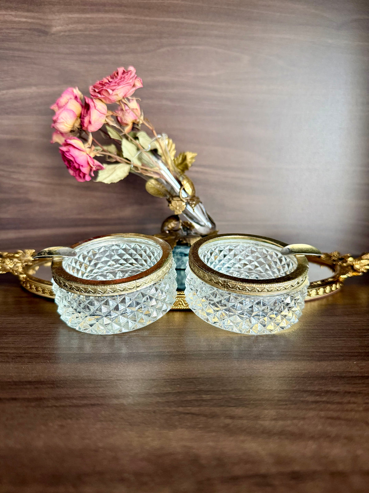 Antique Crystal Cut Glass Empire French Style Ashtrays - This price is only for one item!
