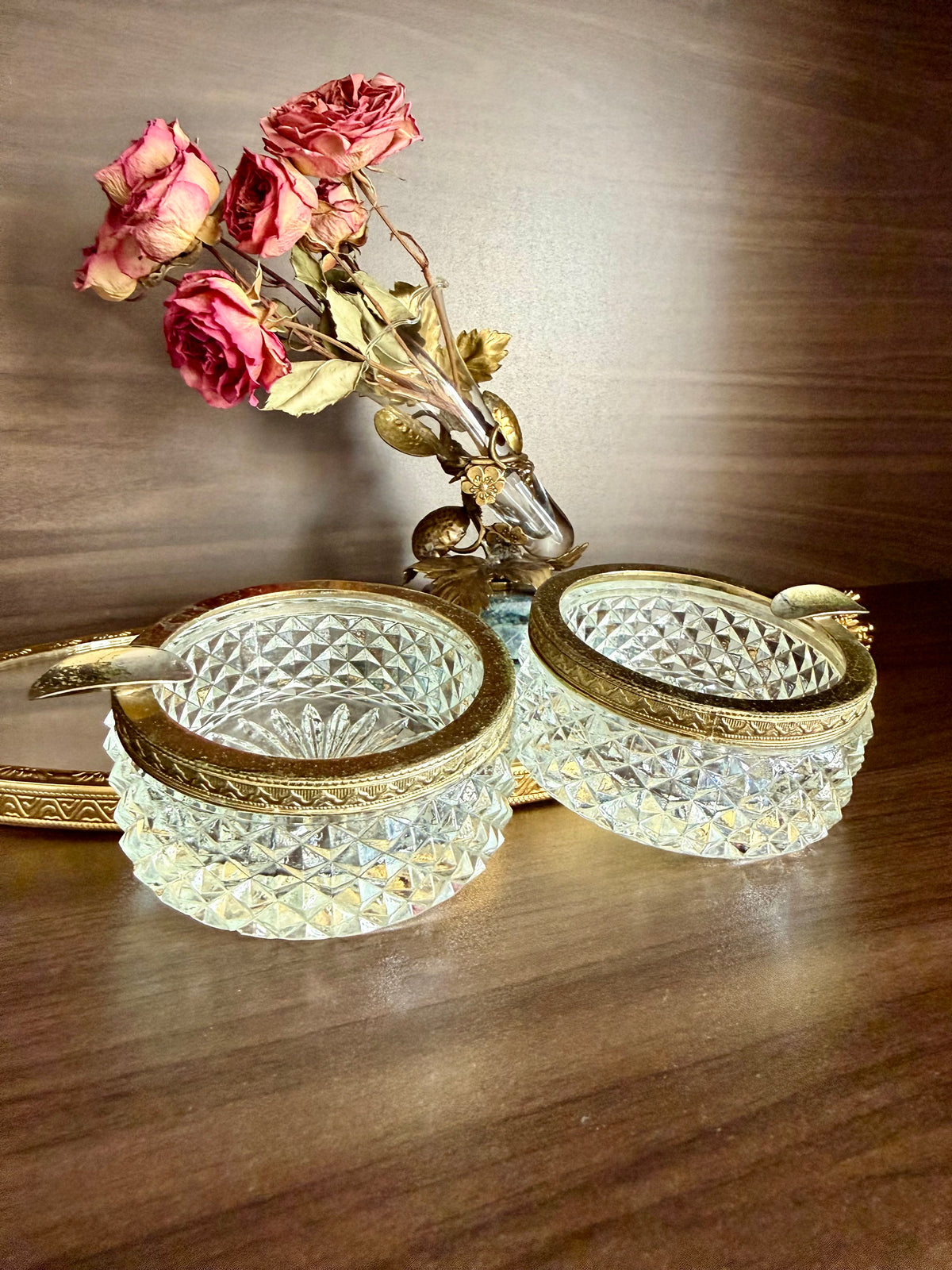 Antique Crystal Cut Glass Empire French Style Ashtrays - This price is only for one item!