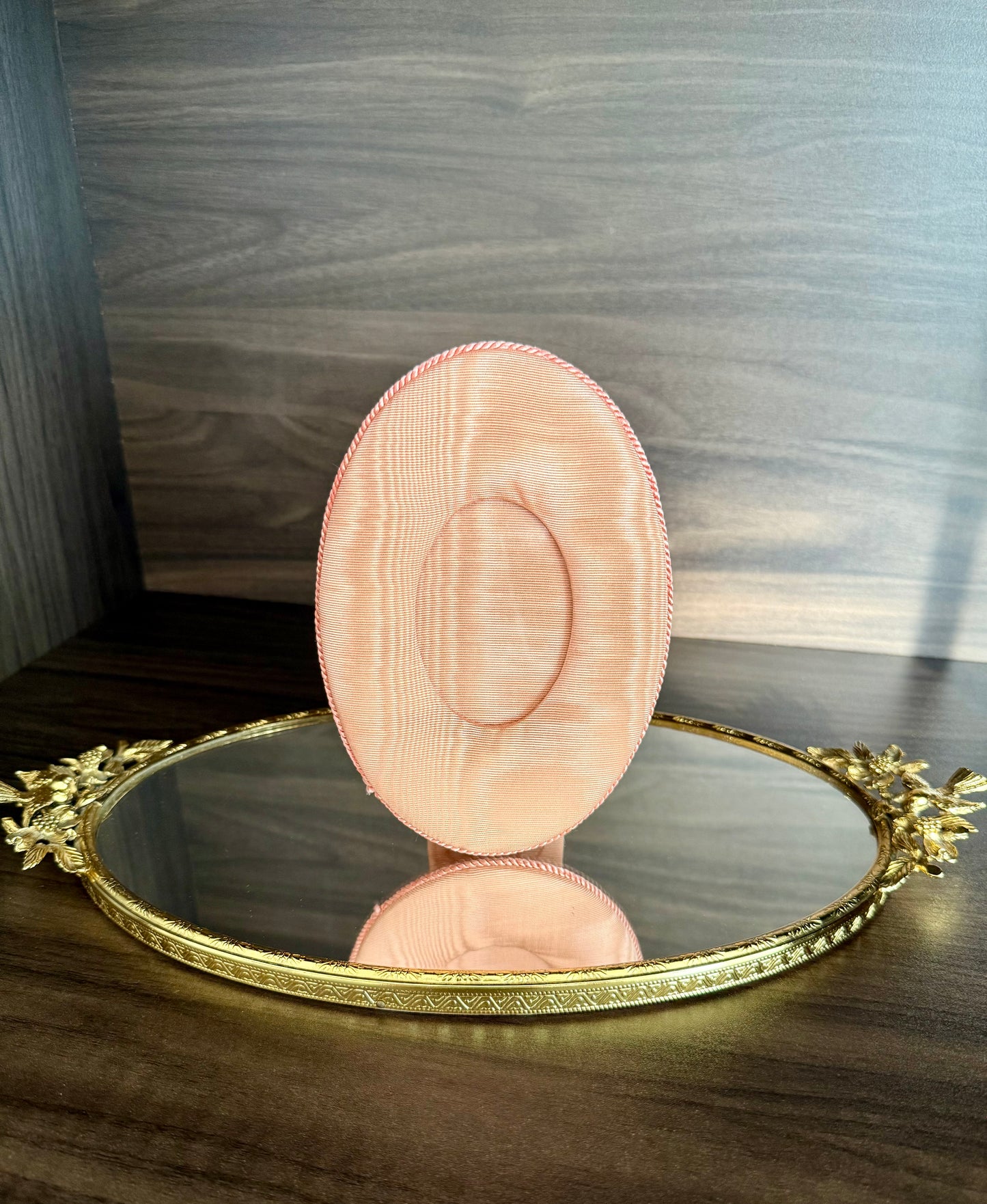 A Pair of Pink Elegant Silk fabric - coated Vintage Photo/ Picture Frames (2 pieces)