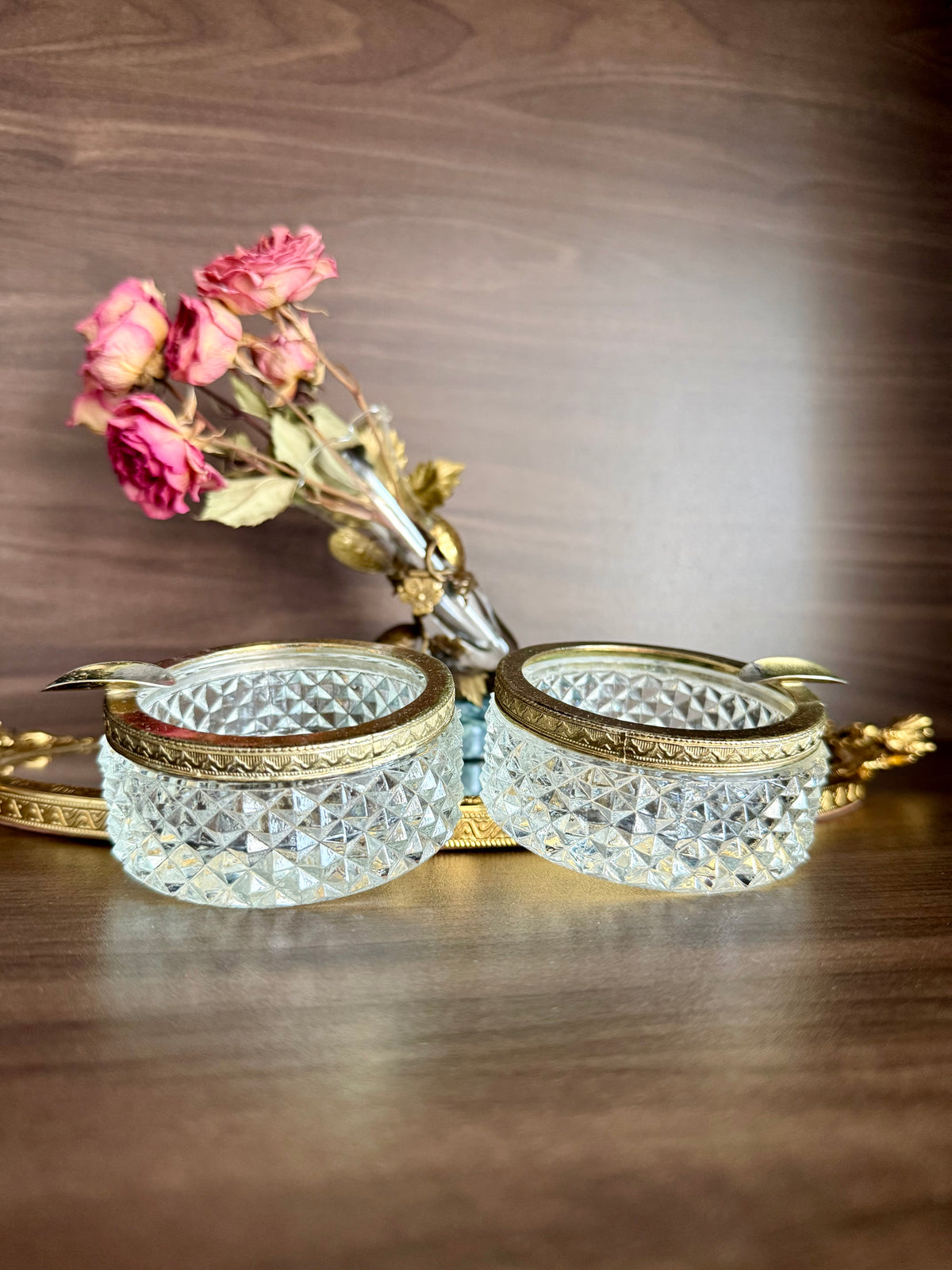 Antique Crystal Cut Glass Empire French Style Ashtrays - This price is only for one item!