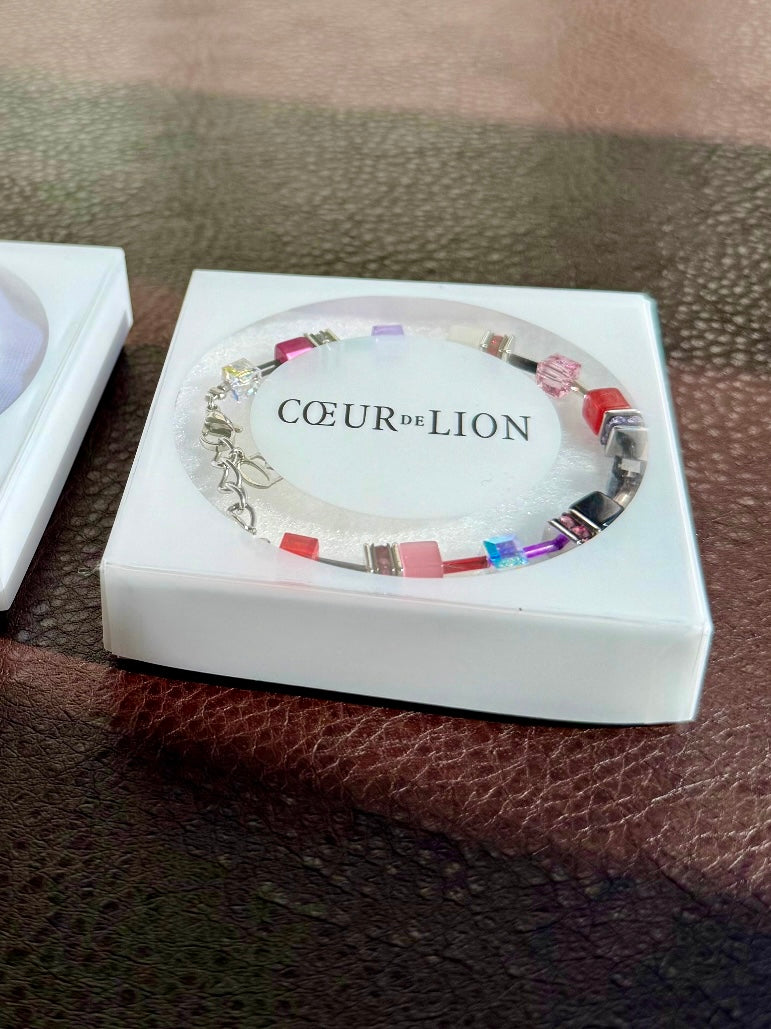 CoEur De Lion Geo Cube Red Bracelet in Original Box