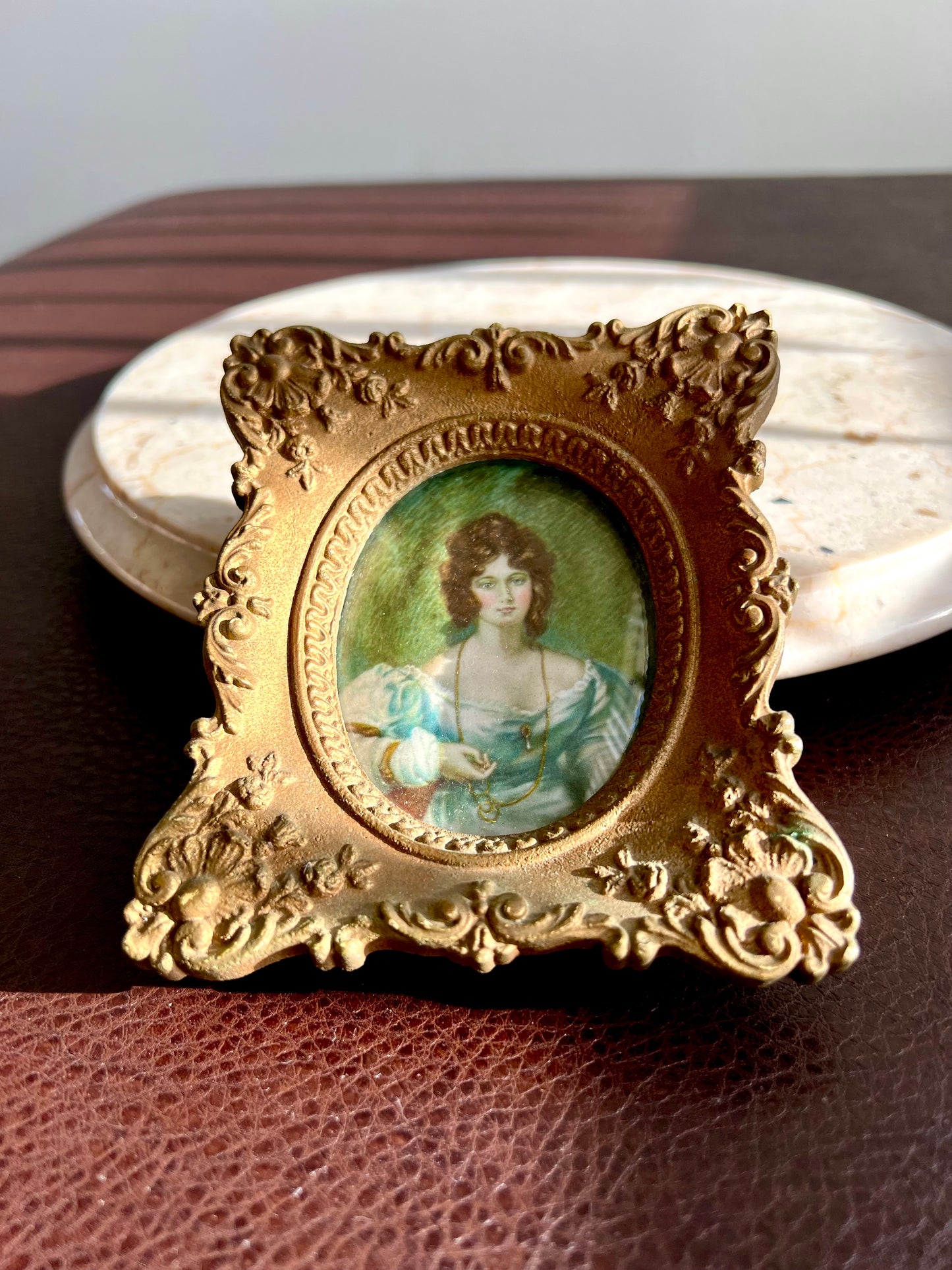 Cameo Creation Hubak Lady Victorian Print Picture Vintage Gilded Framed Ornate Wall Decor