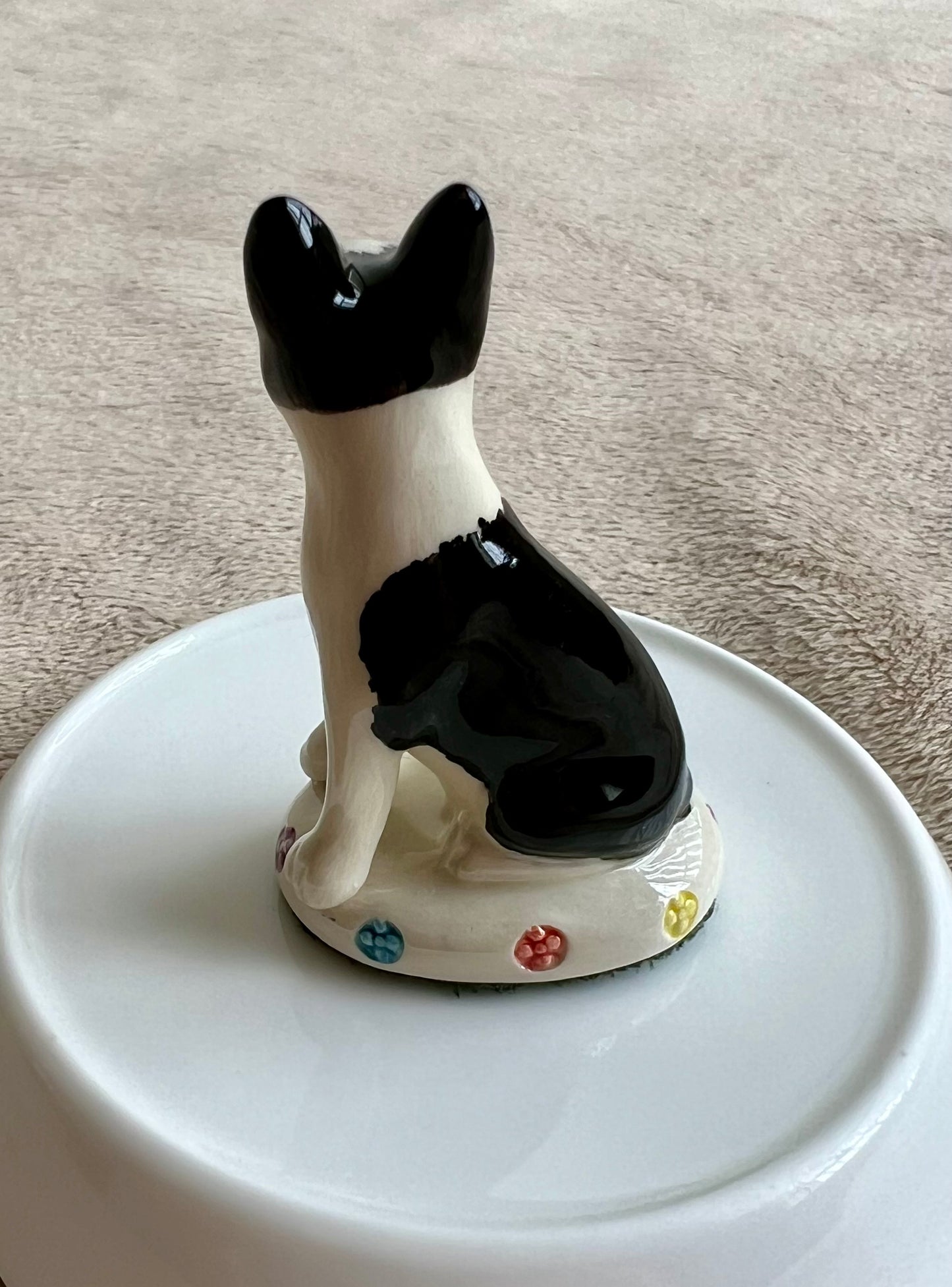 Vintage Boston Terrier Porcelain Figure