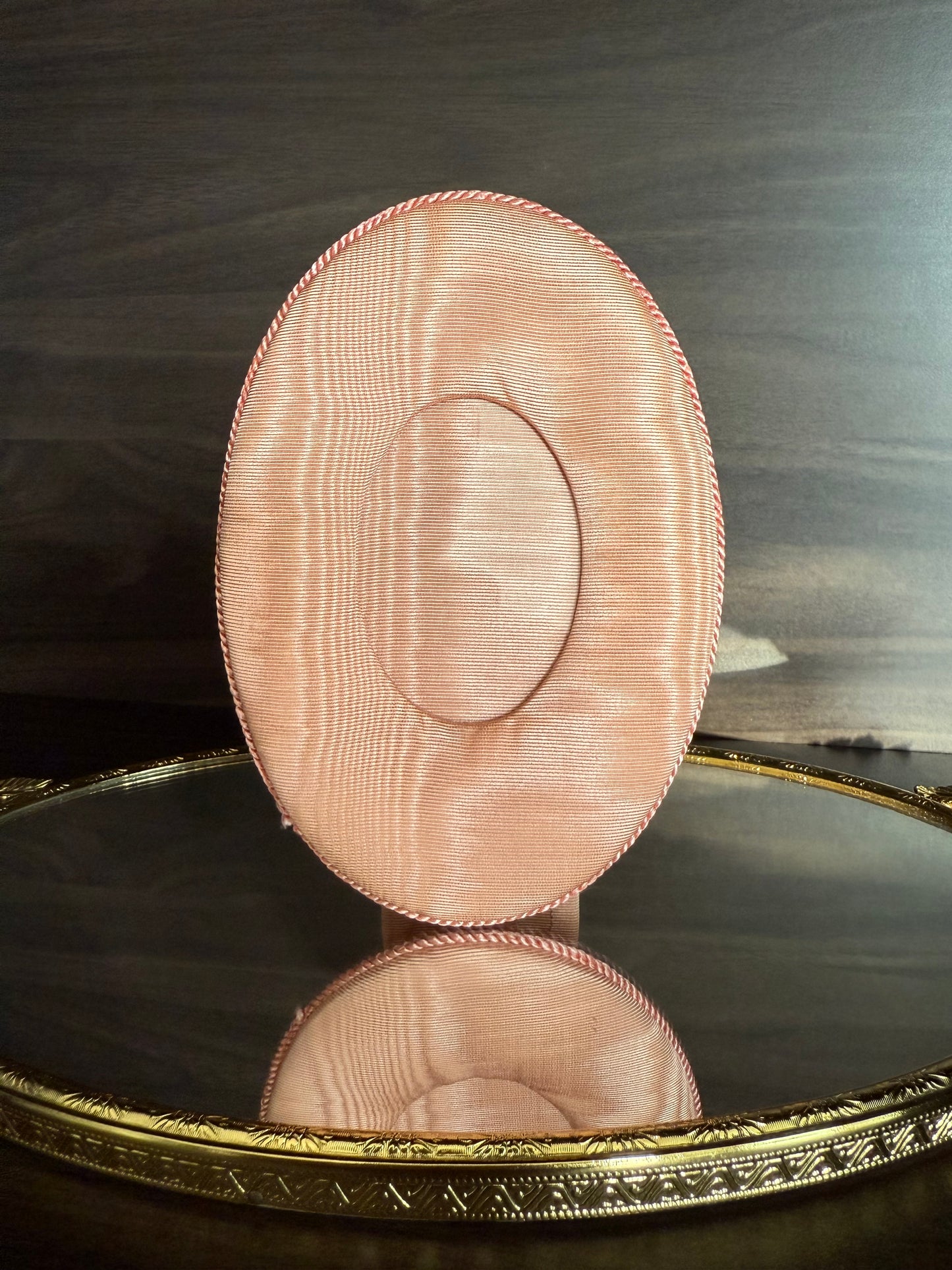 A Pair of Pink Elegant Silk fabric - coated Vintage Photo/ Picture Frames (2 pieces)