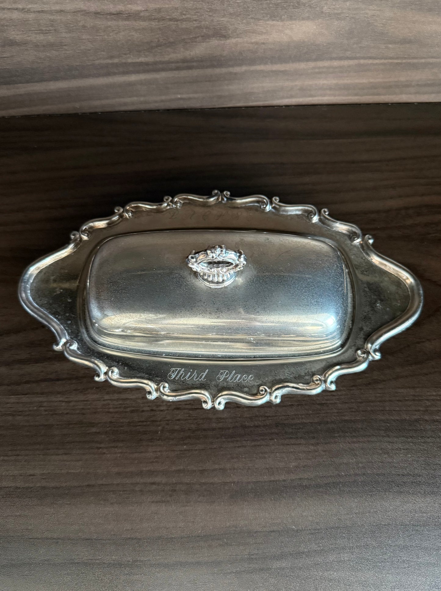 F.B. Rogers Silver Co., Vintage Silver Plate Lidded Butter Dish from the 1960s - Made in USA