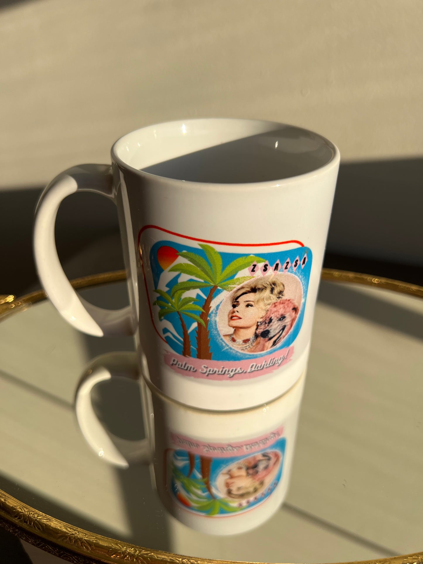 Zsa Zsa Dahling Original Unique New “Palm Springs, Dahling” Mug - Blue