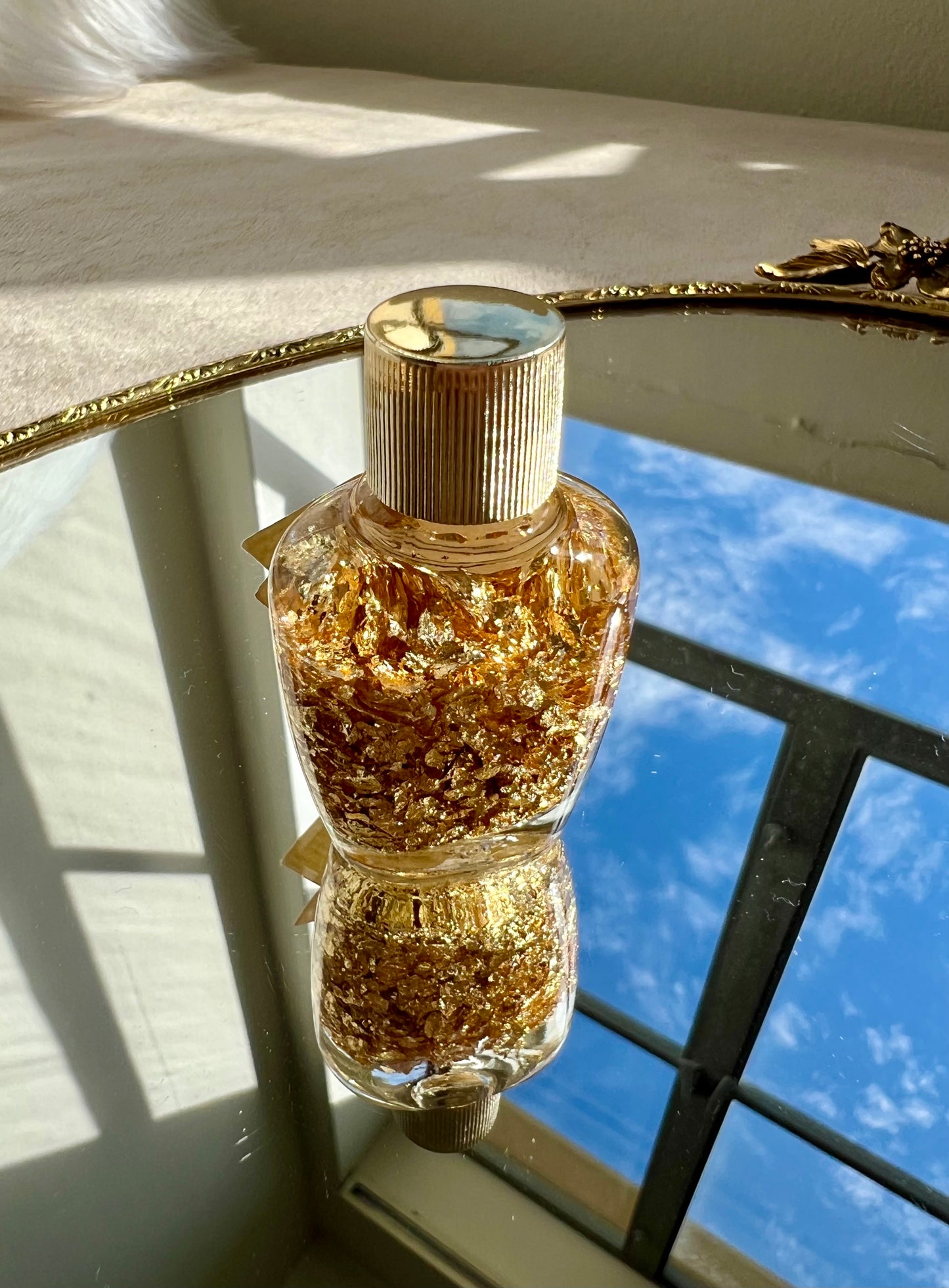 Gold Flake in Water Vial with Tag Brazilian Authentic