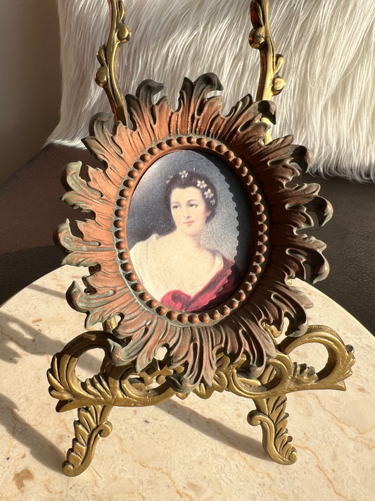 Cameo Creation Vintage Miniature Oval Print Portrait Picture